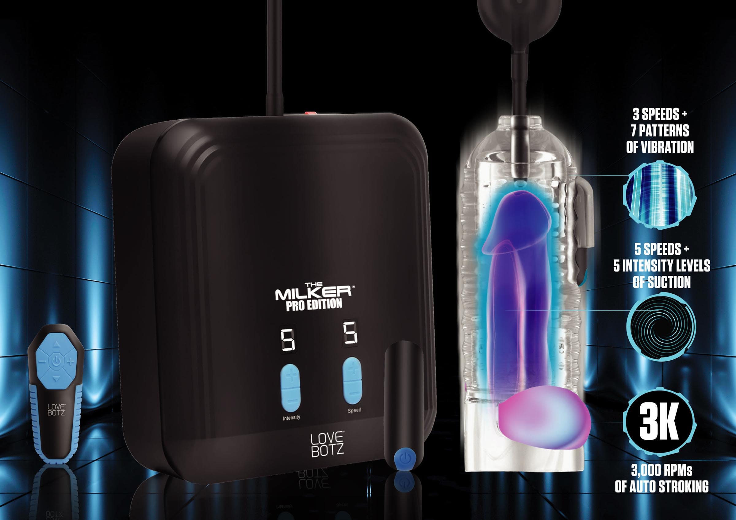 The Milker Pro Edition with Automatic Stroking, Suction and Vibration - Image 2