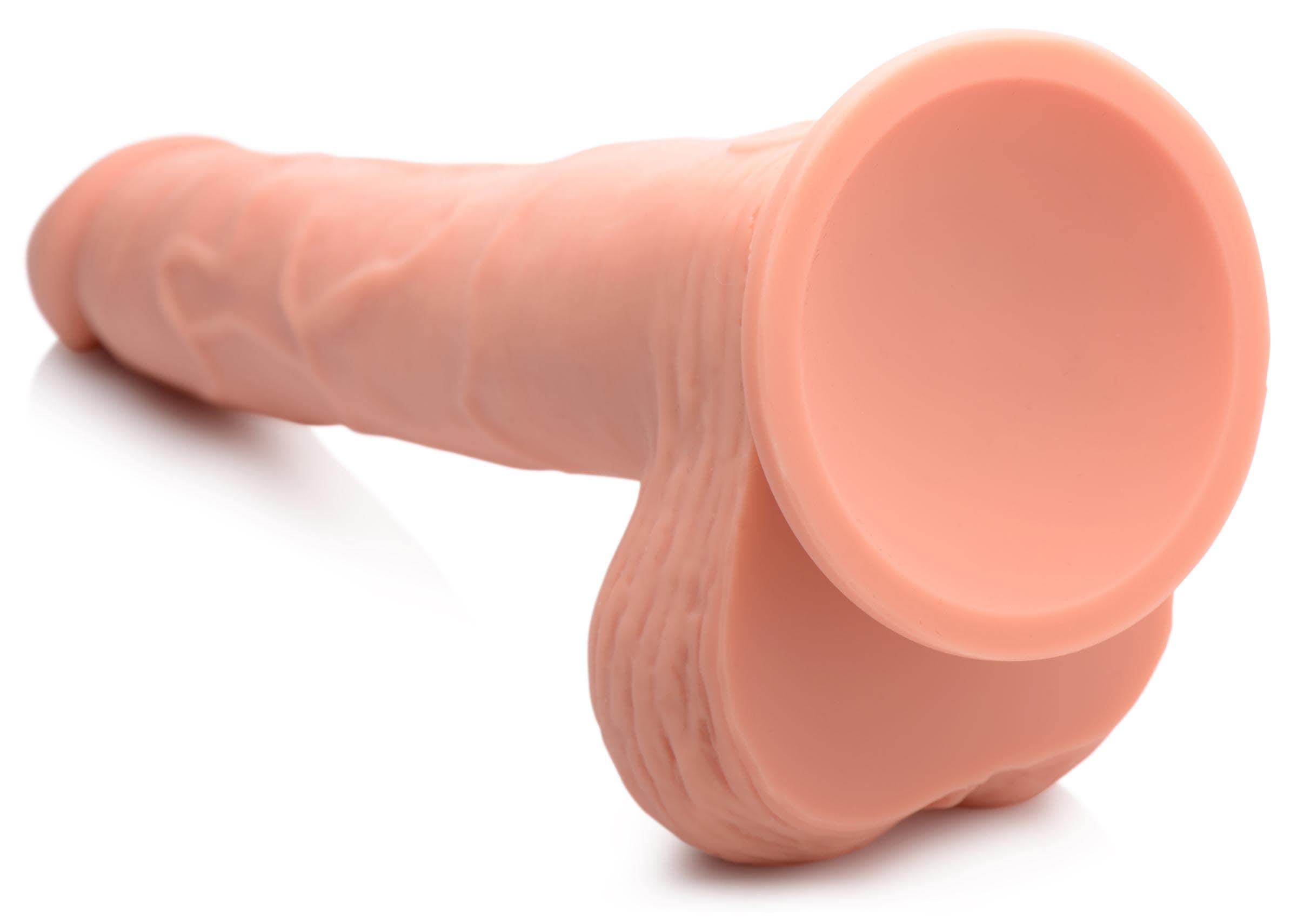 Thrusting and Vibrating 8 Inch Dildo - Light - Image 5