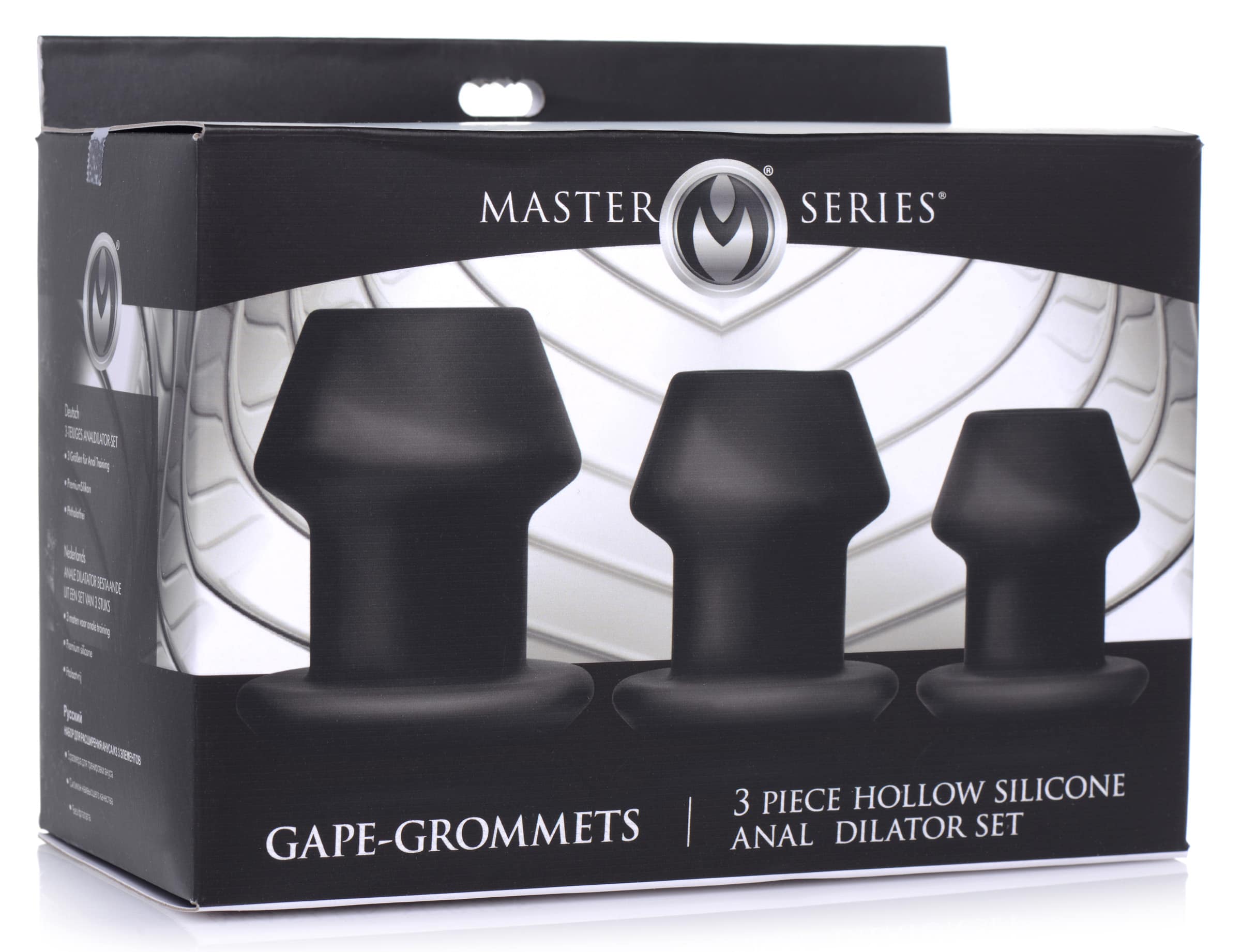 Gape-Grommets 3 Piece Hollow Silicone Anal Dilator Set - Image 6