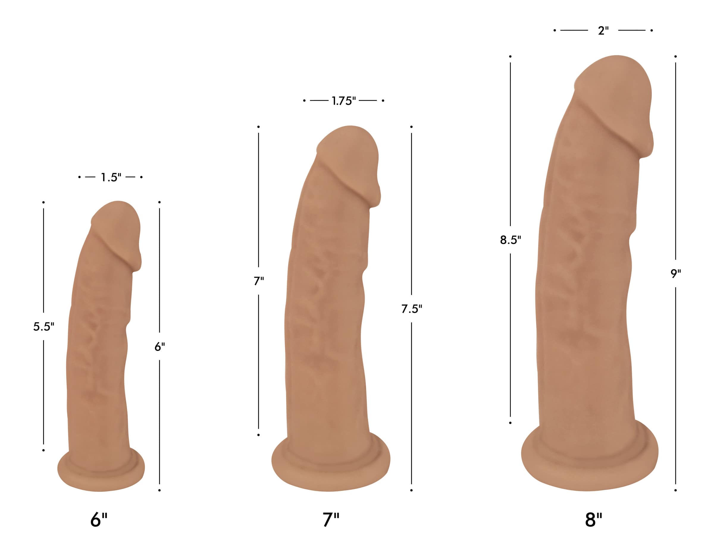 Silexpan Tan Hypoallergenic Silicone Dildo - 6 Inch - Image 2