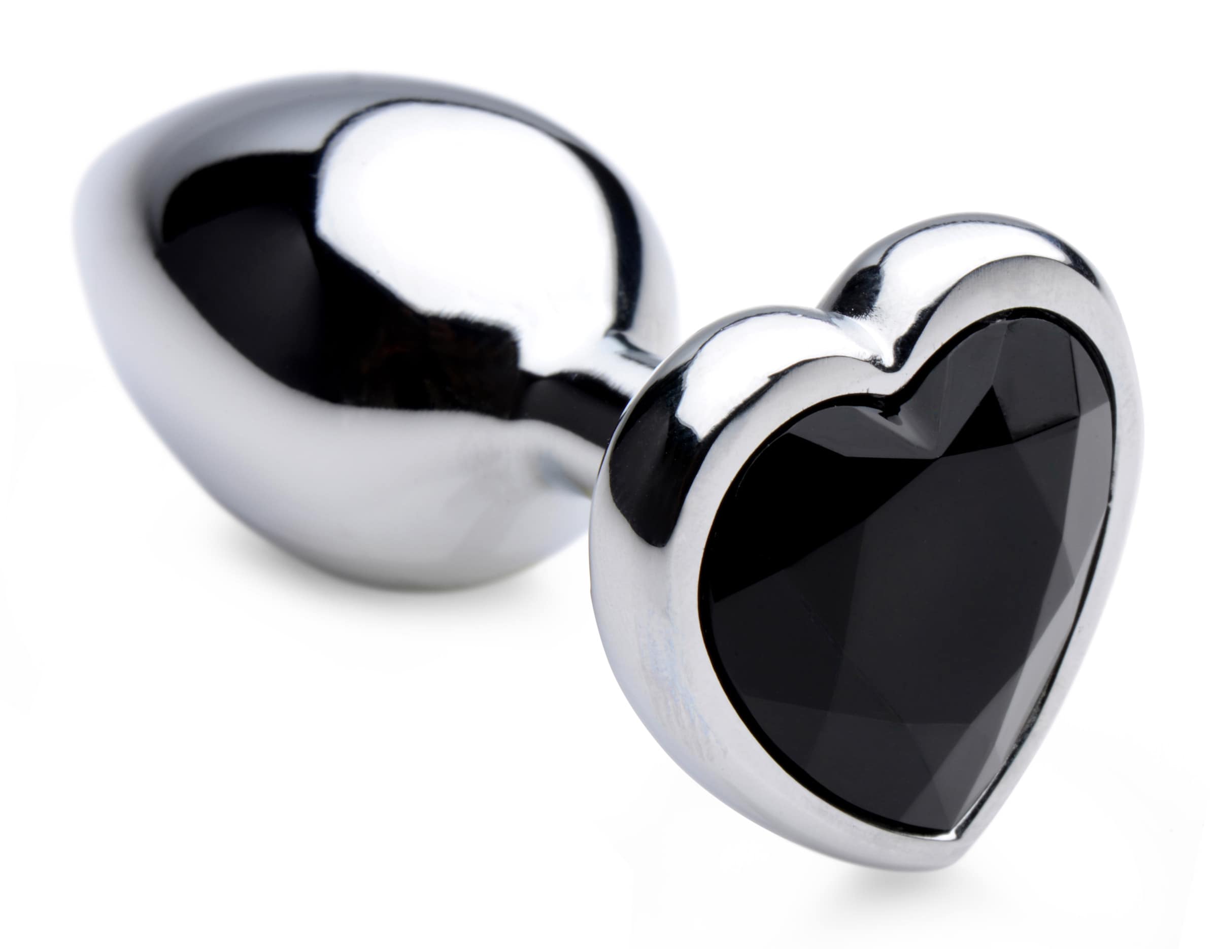 Black Heart Gem Anal Plug - Small - Image 5