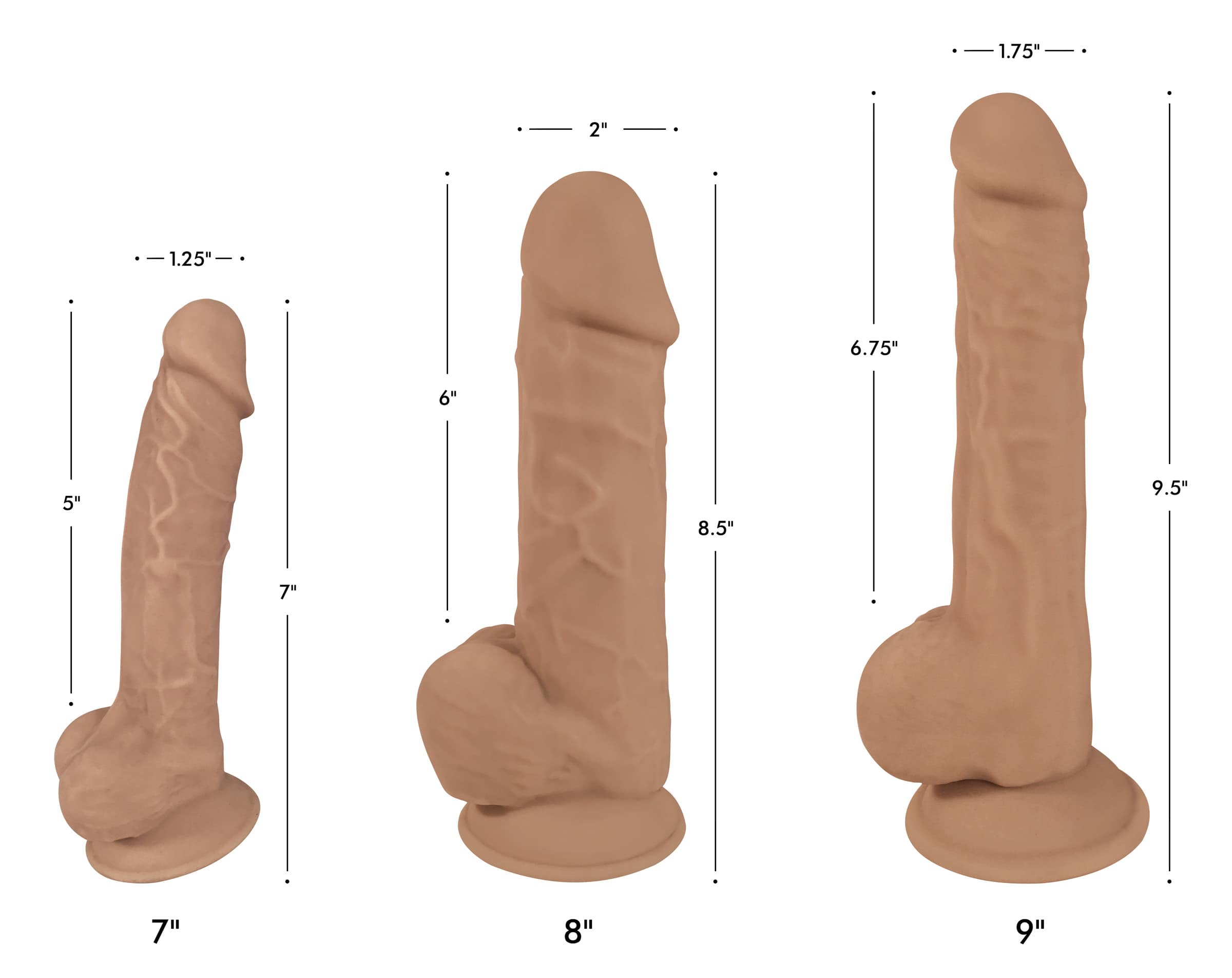 Silexpan Medium Hypoallergenic Silicone Dildo with Balls - 8 Inch - Image 2