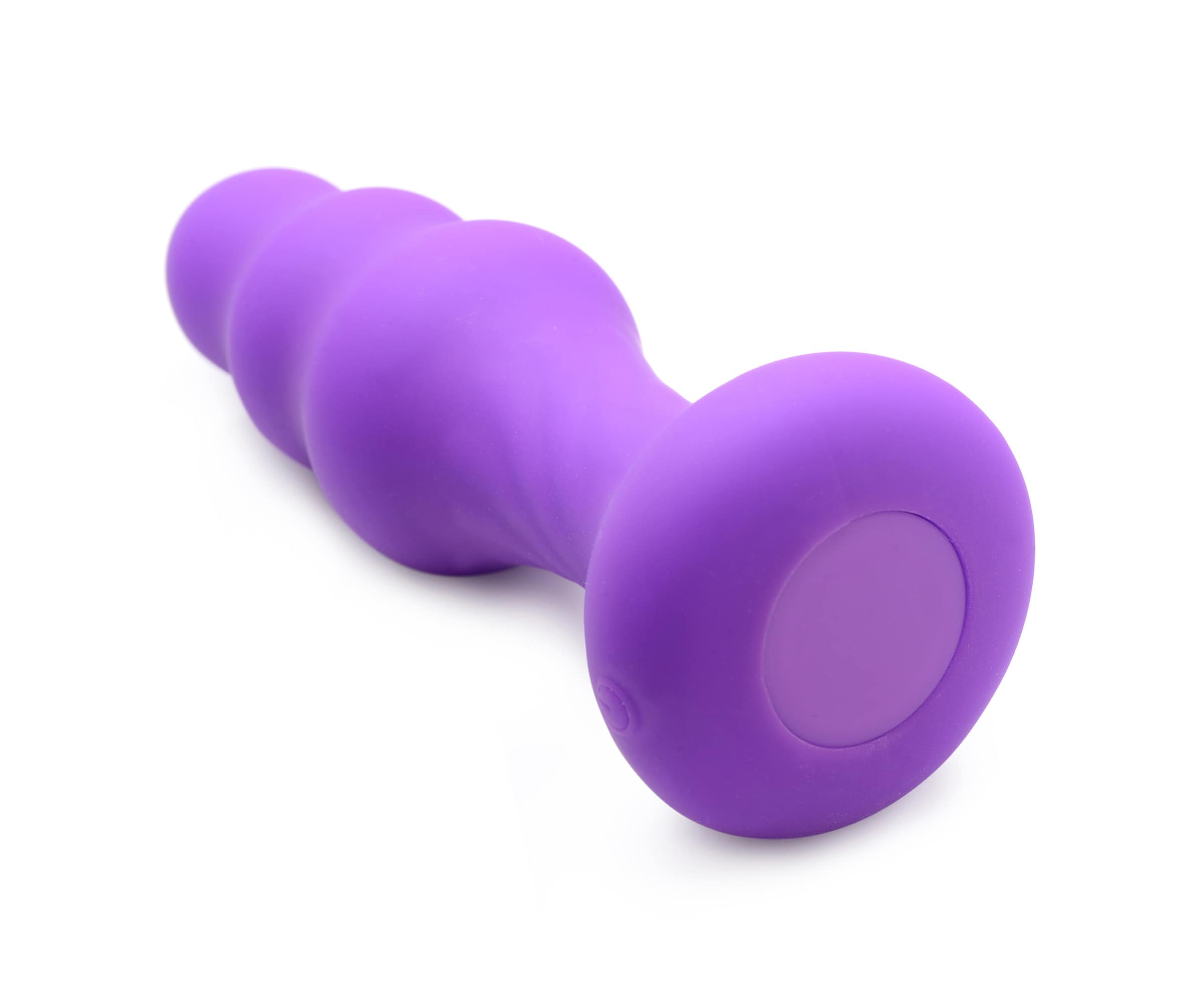 7X Slim Ribbed Thumping Silicone Anal Plug - Image 4