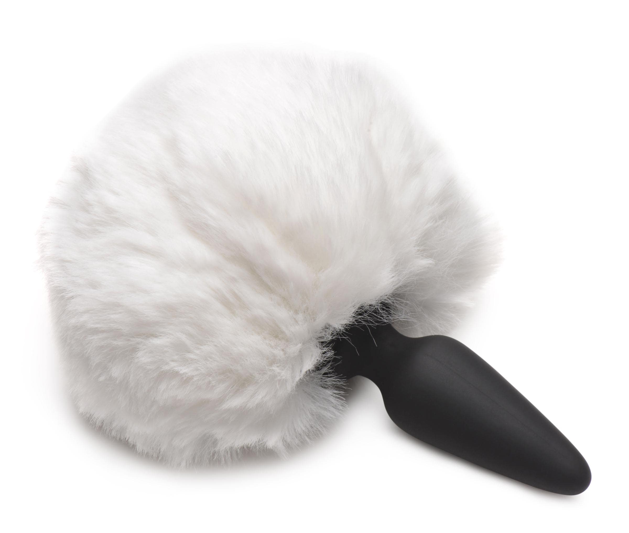 Small Anal Plug with Interchangeable Bunny Tail - White - Image 4