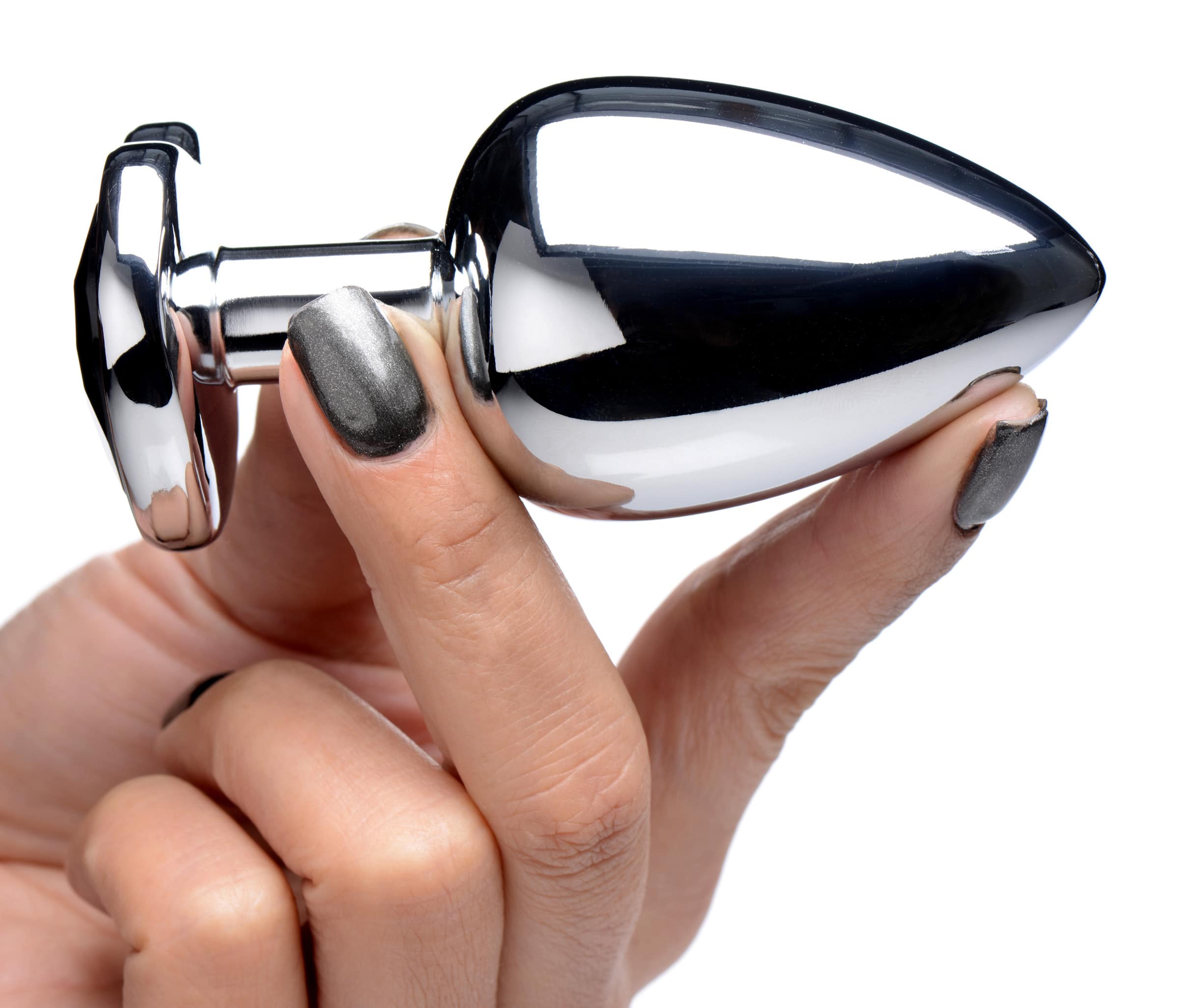 Black Heart Gem Anal Plug - Large - Image 3