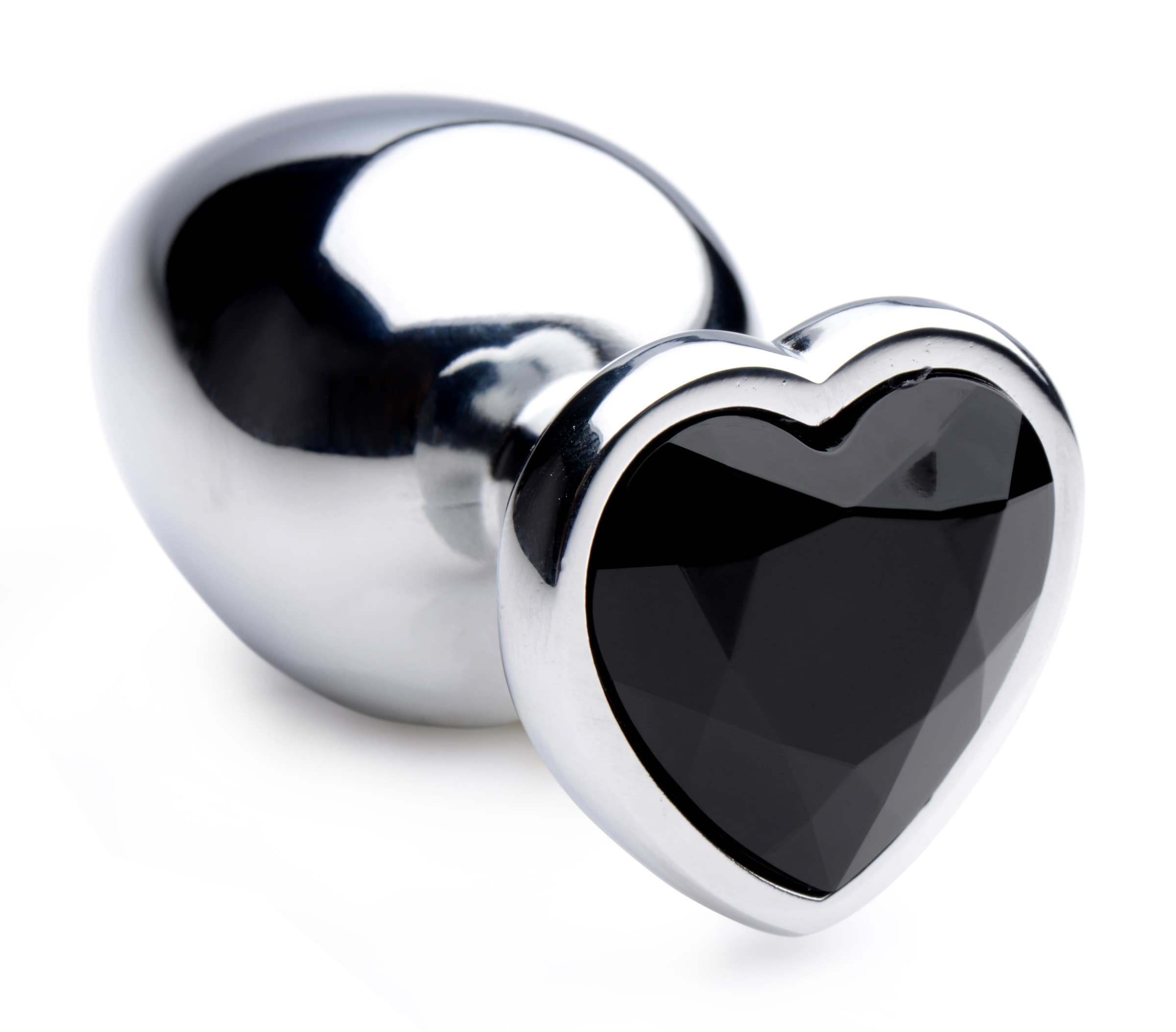 Black Heart Gem Anal Plug - Large - Image 5