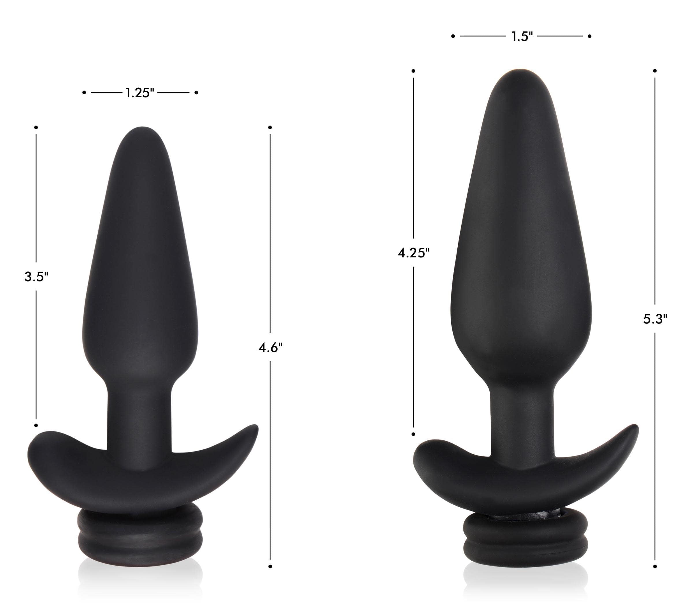 Small Vibrating Anal Plug with Interchangeable Fox Tail - Black - Image 6