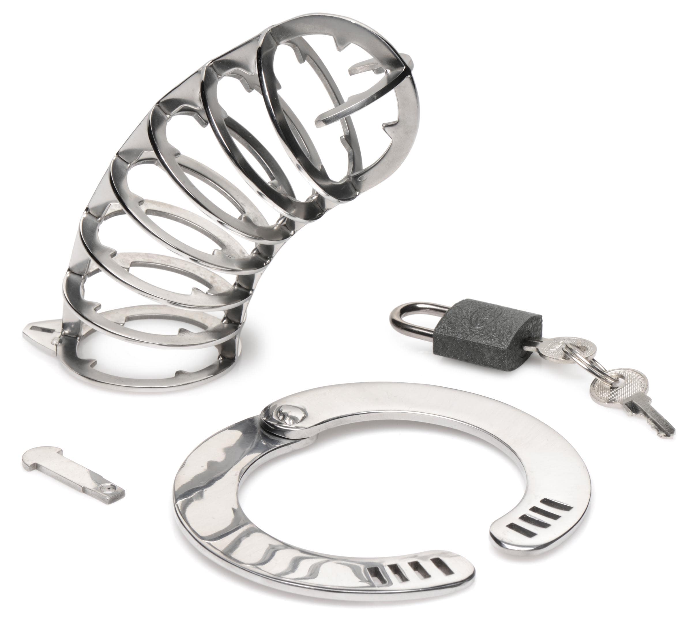 Stainless Steel Spiked Chastity Cage - Image 8