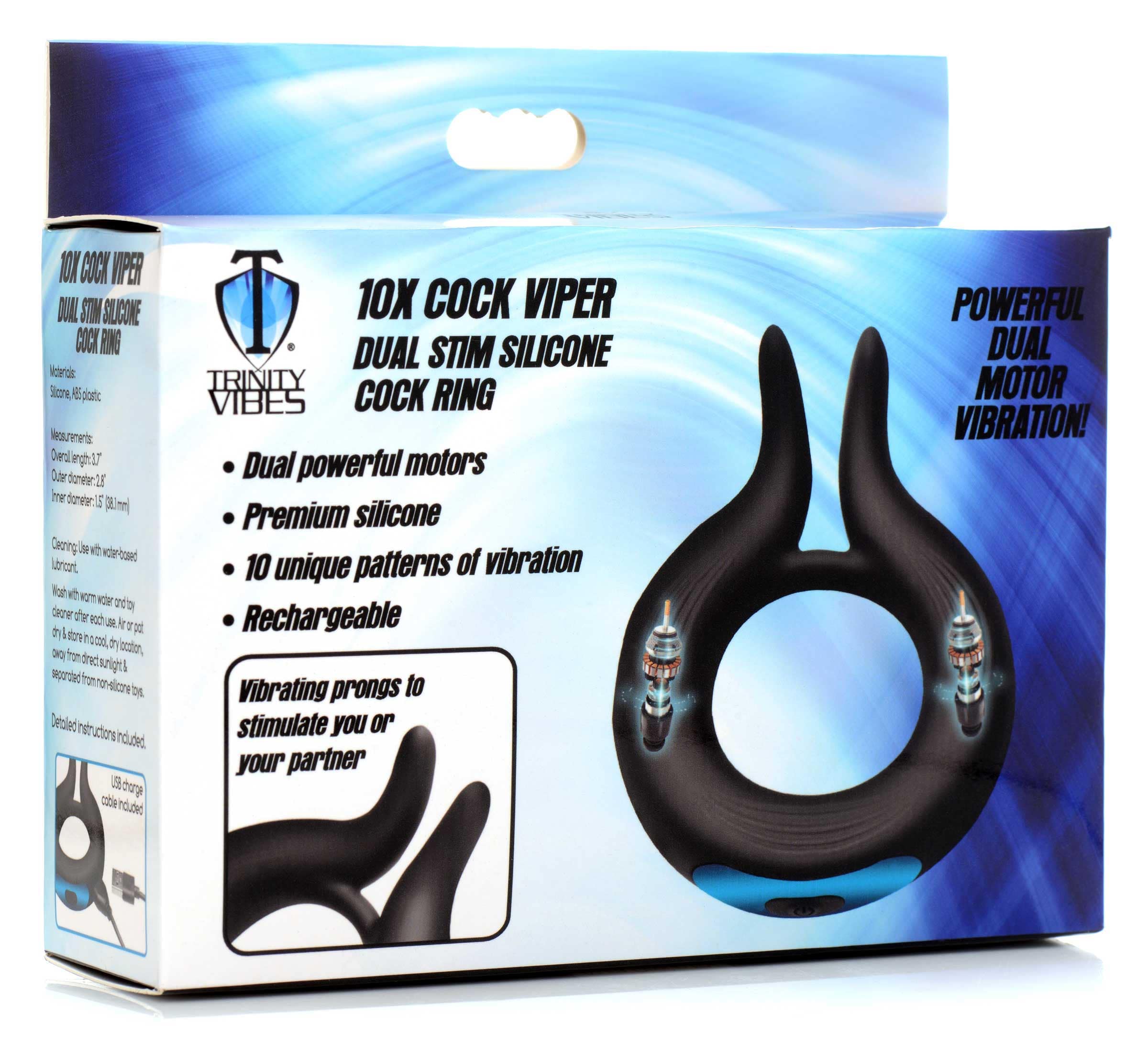 10X Dual Stim Silicone Cock Ring - Image 9