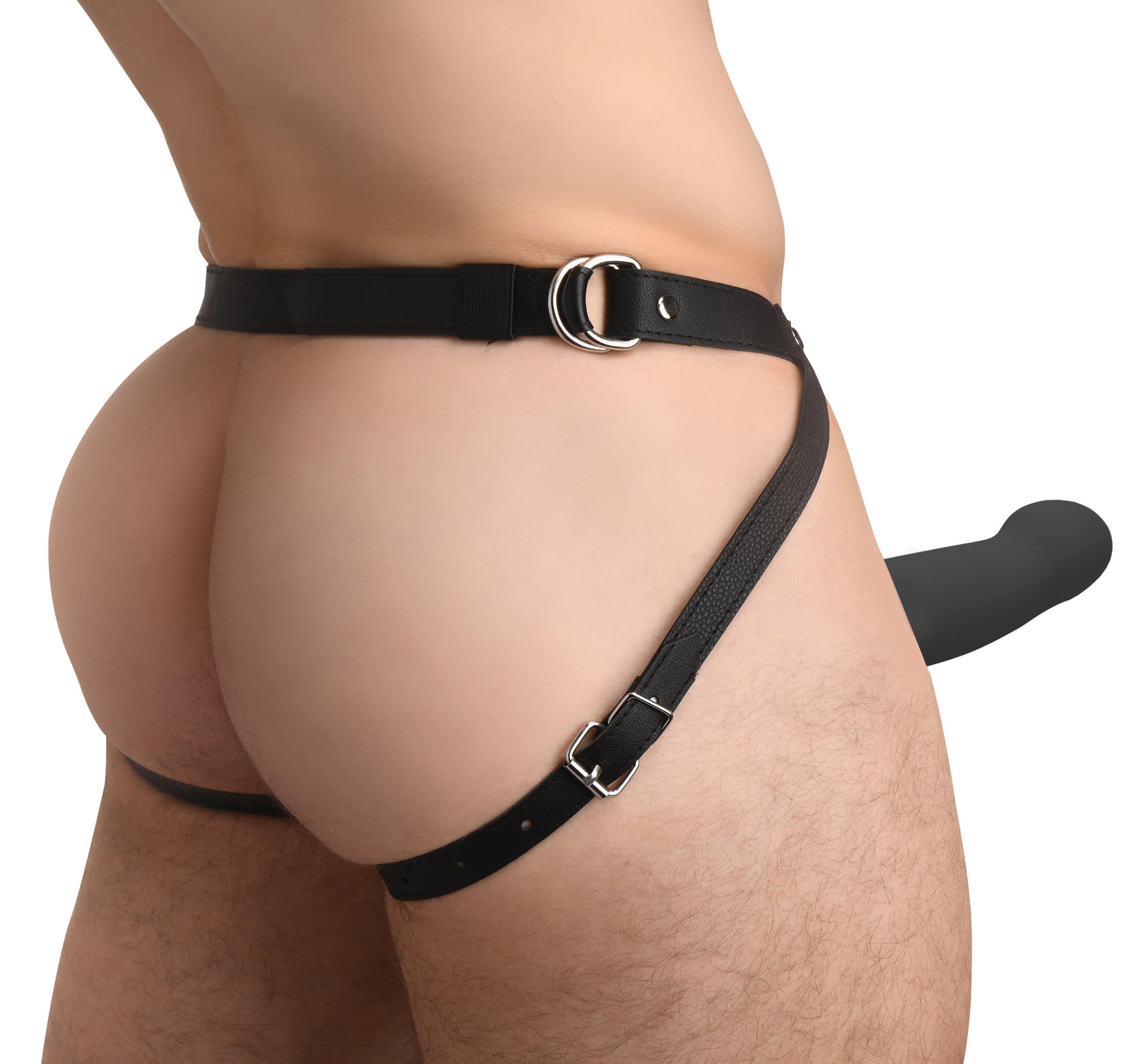 2 Inch Erection 28X Smooth Vibrating Silicone Penis Sheath with Remote - Black - Image 3