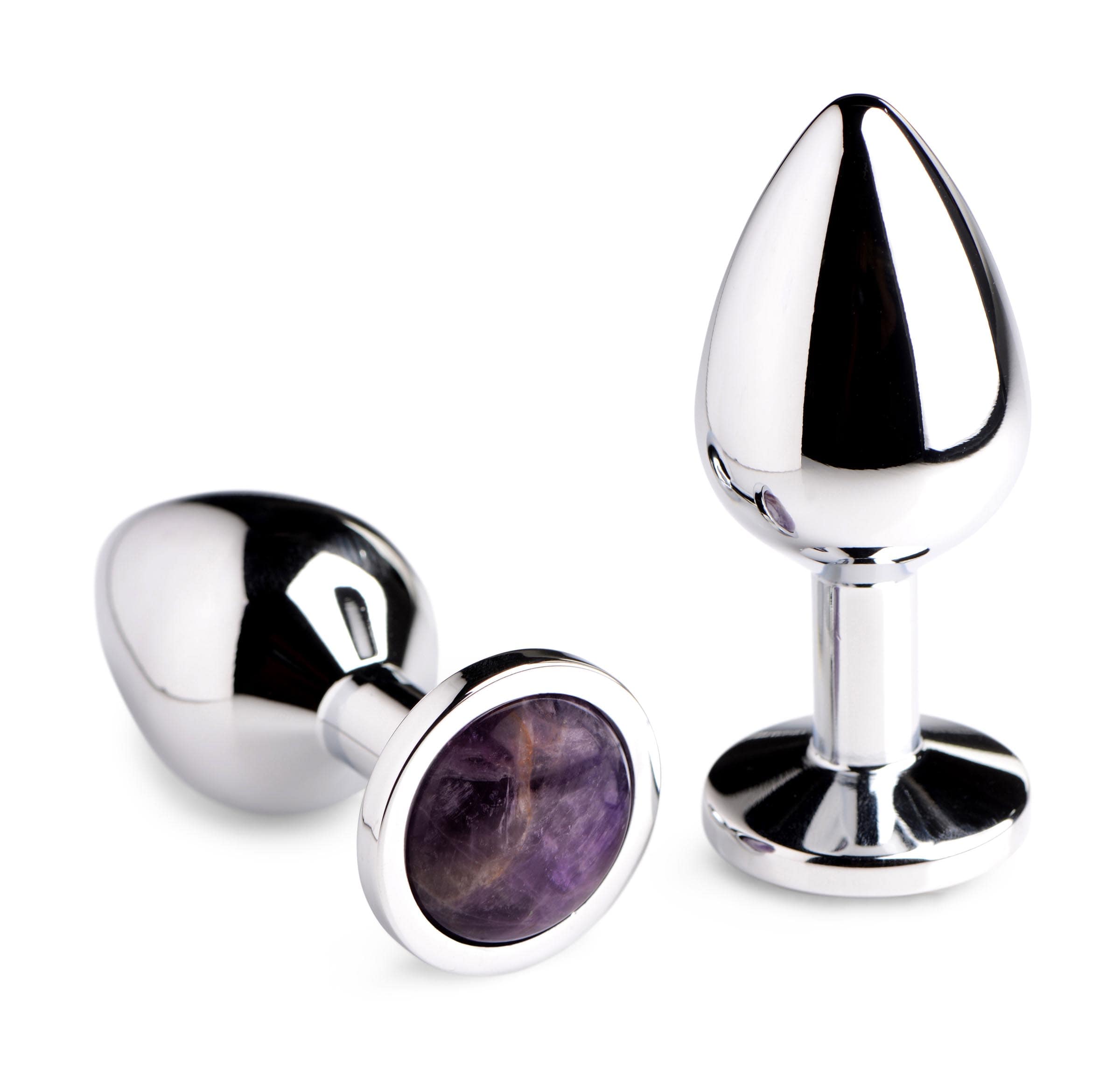 Genuine Amethyst Gemstone Anal Plug - Large - Image 2