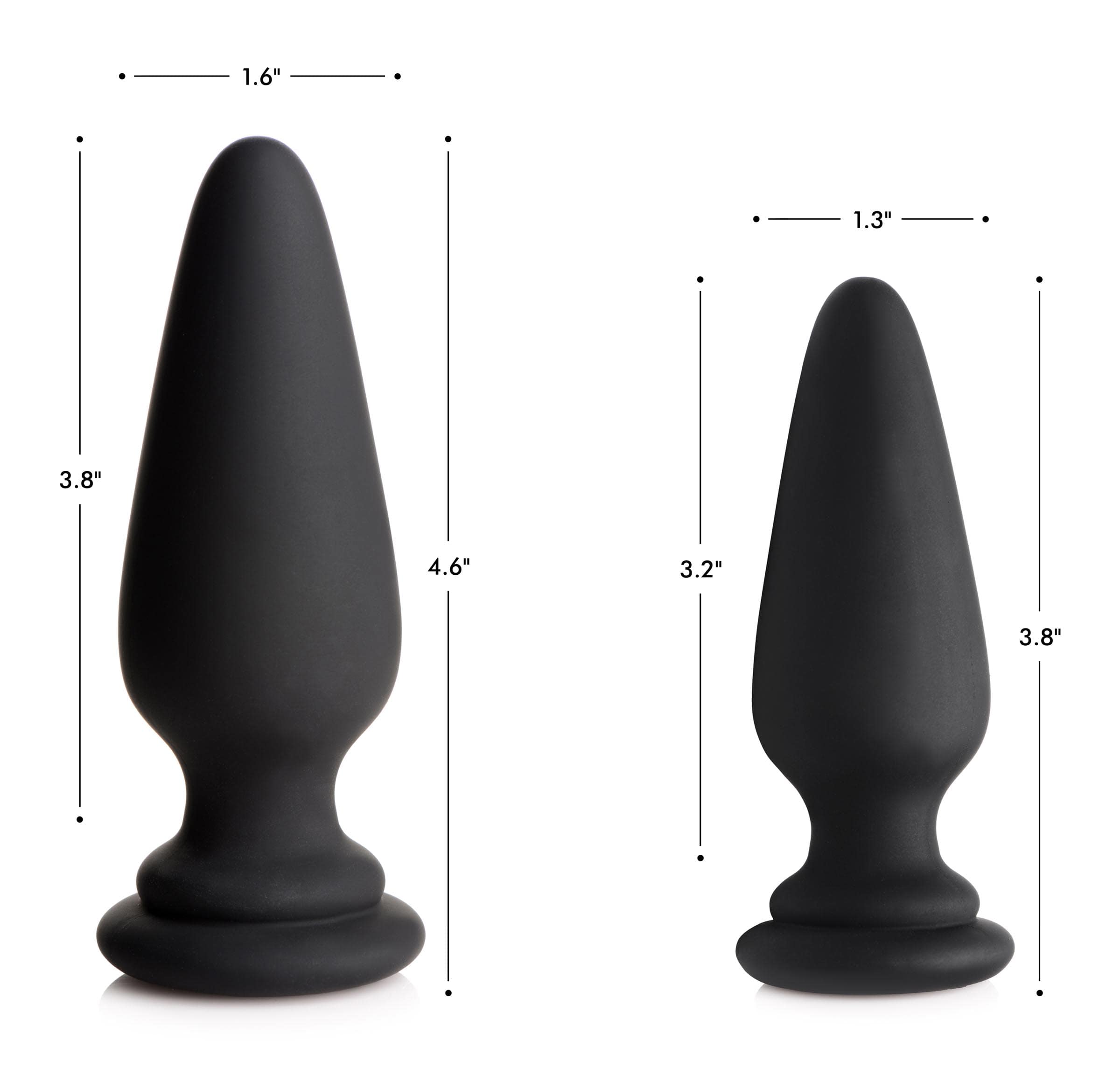 Large Anal Plug with Interchangeable Bunny Tail - Black - Image 7