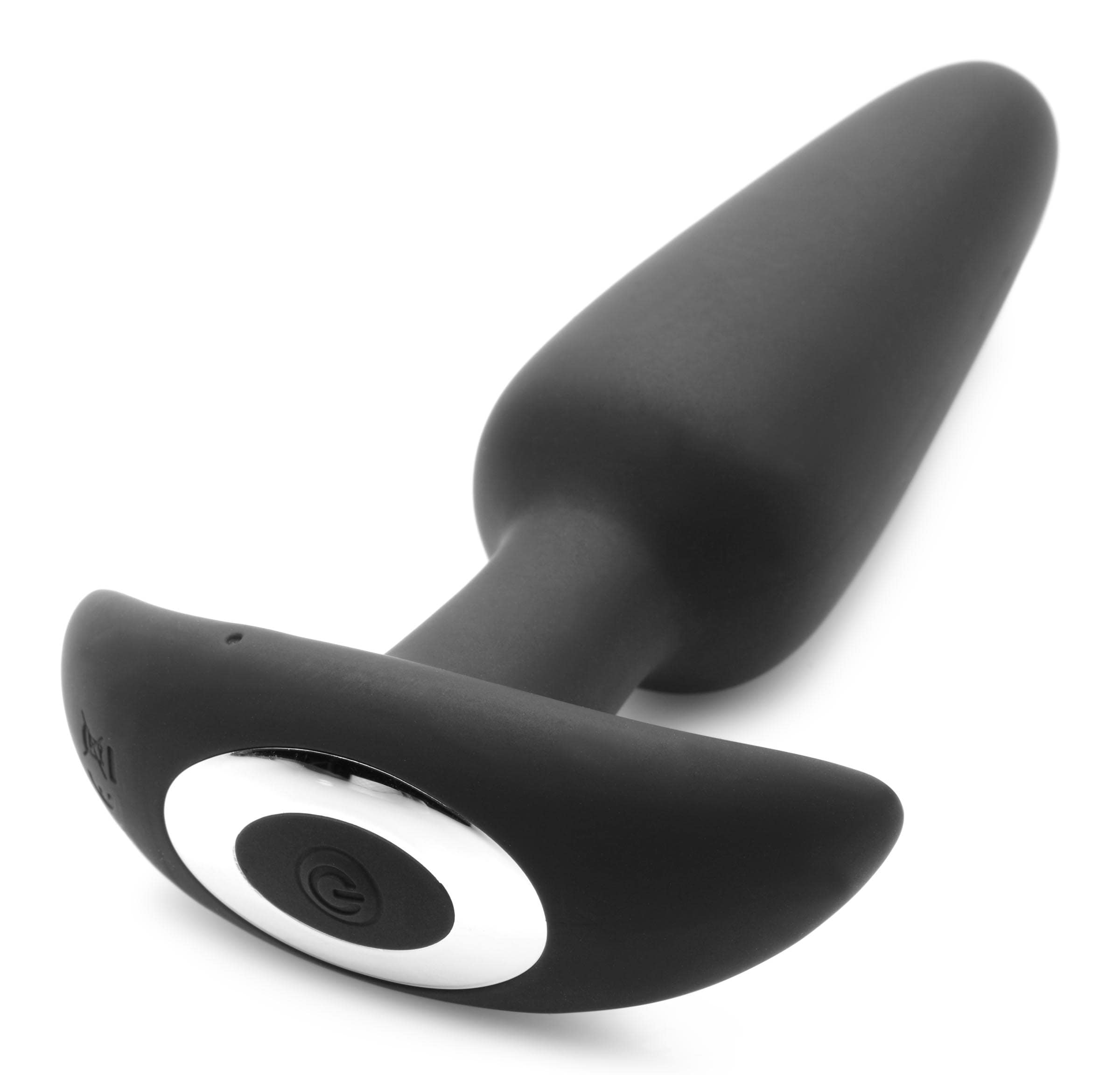 Voice Activated 10X Silicone Vibrating Slim Butt Plug with Remote Control - Image 3