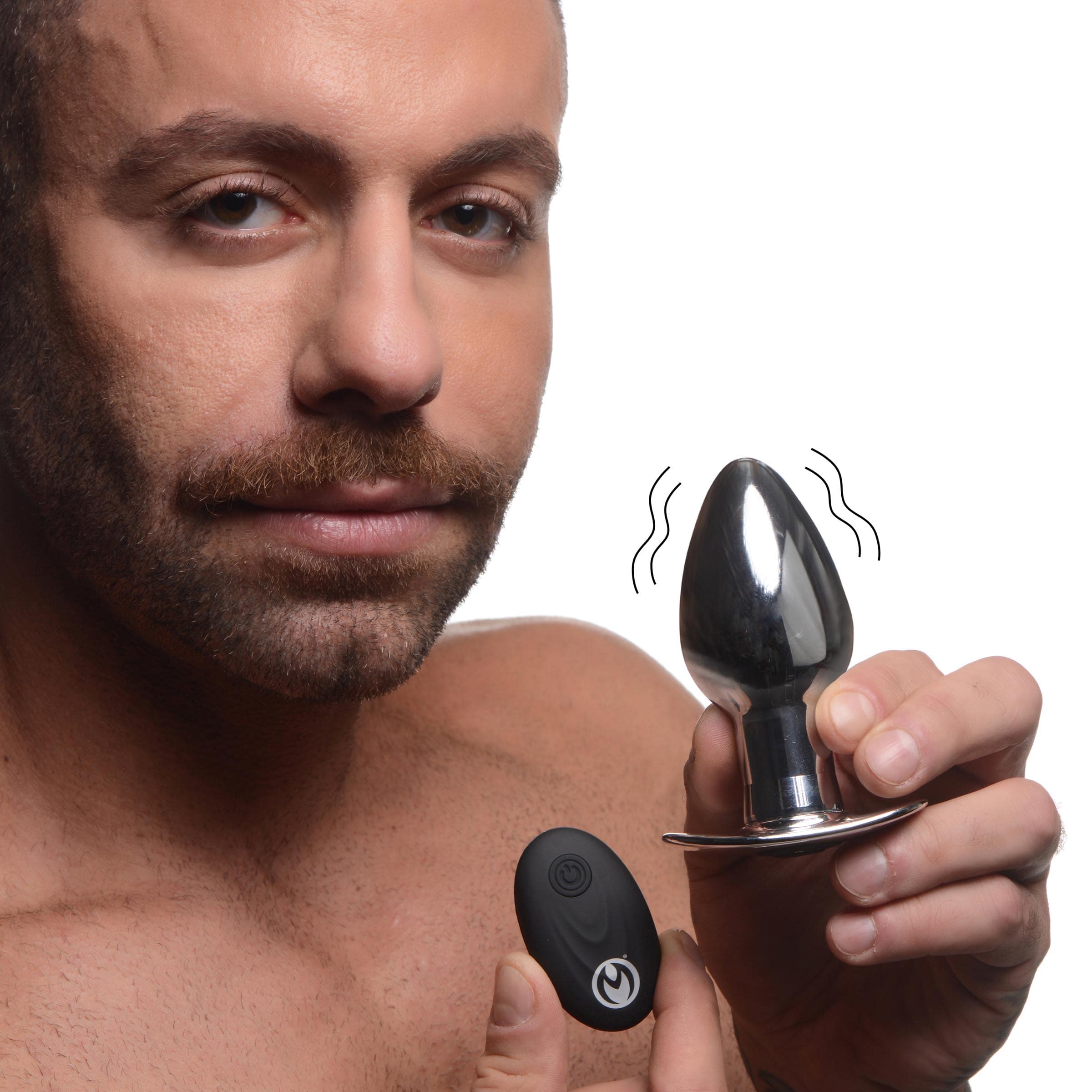 Chrome Blast 7X Rechargeable Butt Plug with Remote Control - Large - Image 2