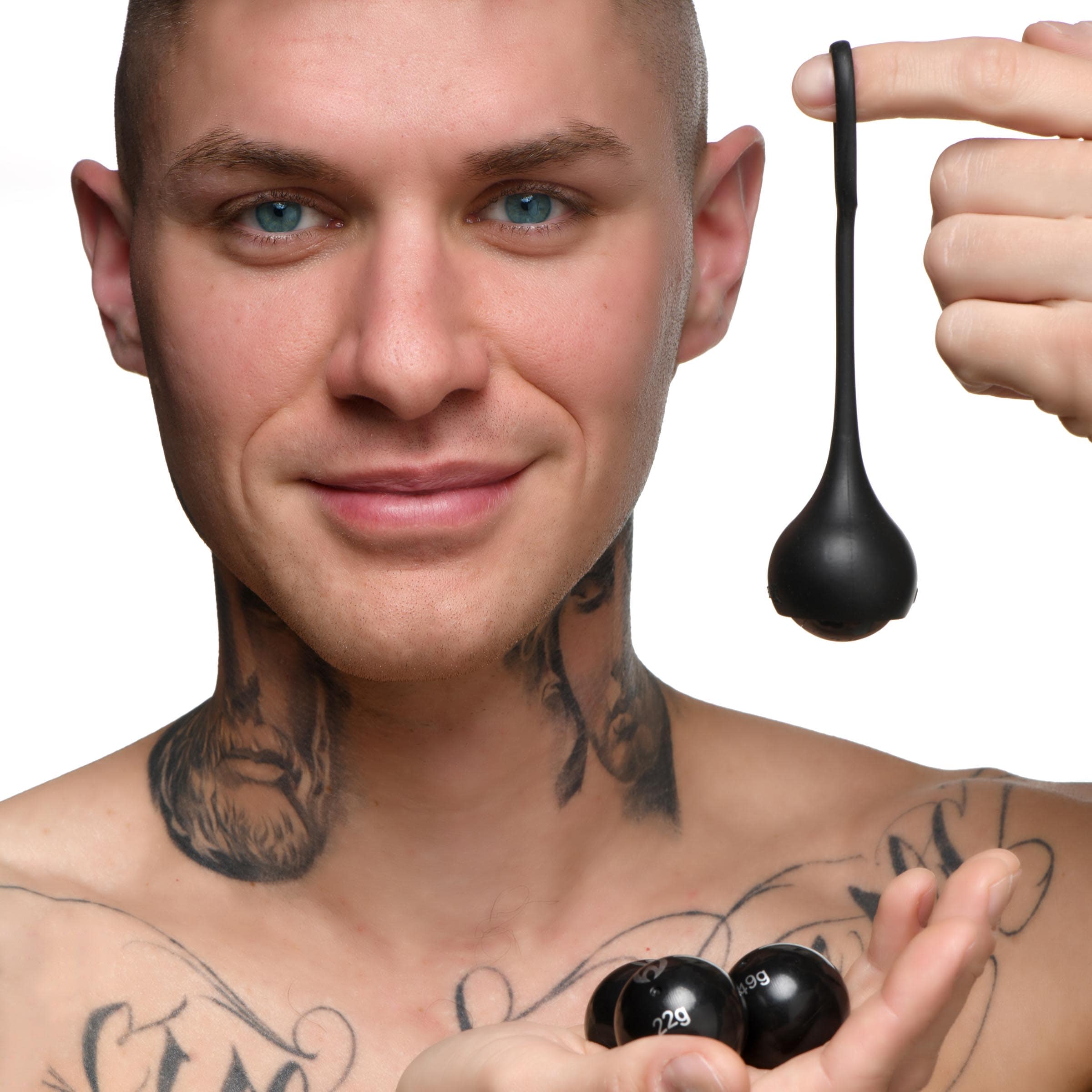 Cock Dangler Silicone Penis Strap with Weights - Image 2