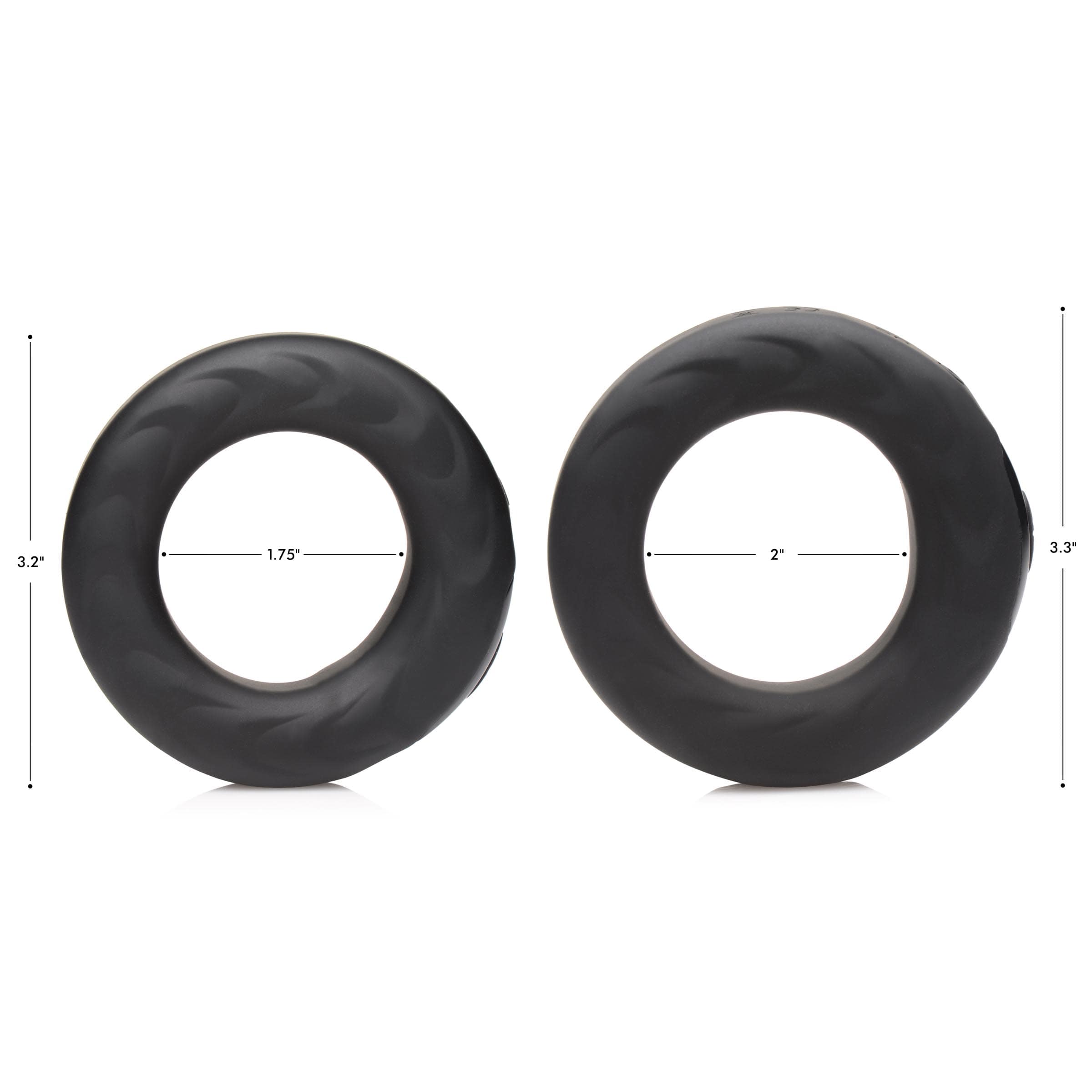 E-Stim Pro Silicone Vibrating Cock Ring - 1.75 Inch - Image 3