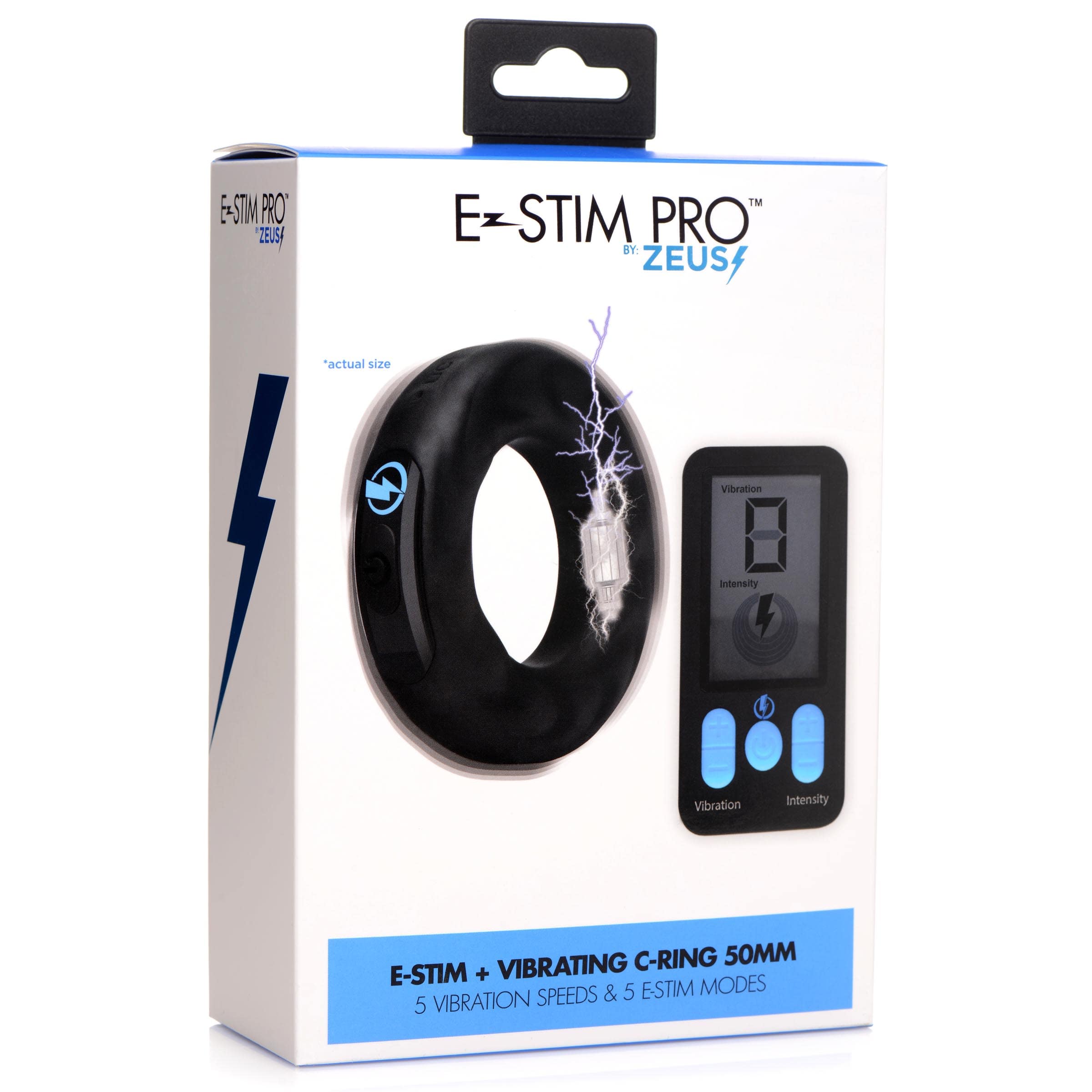 E-Stim Pro Silicone Vibrating Cock Ring - 2 Inch - Image 5