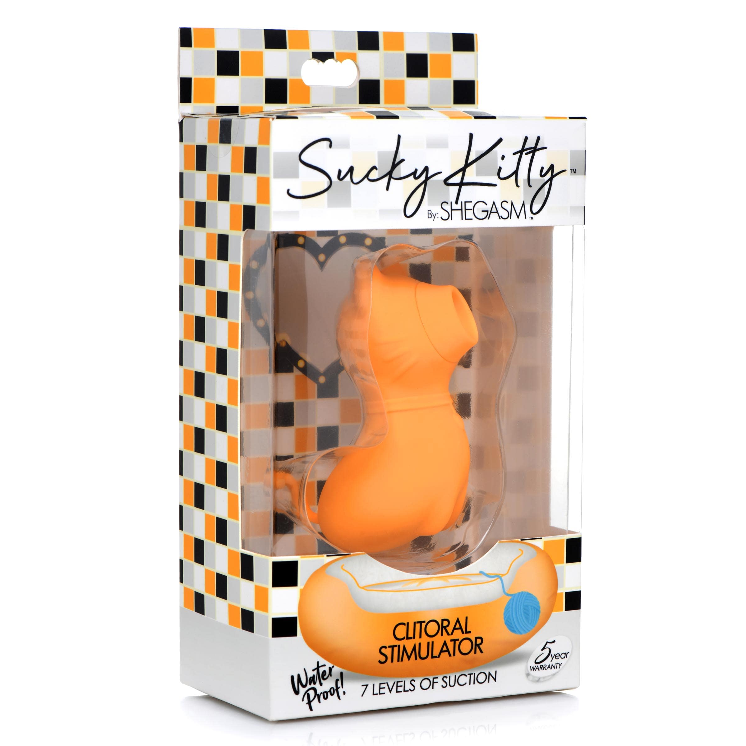 Sucky Kitty Silicone Clitoral Stimulator - Orange - Image 5