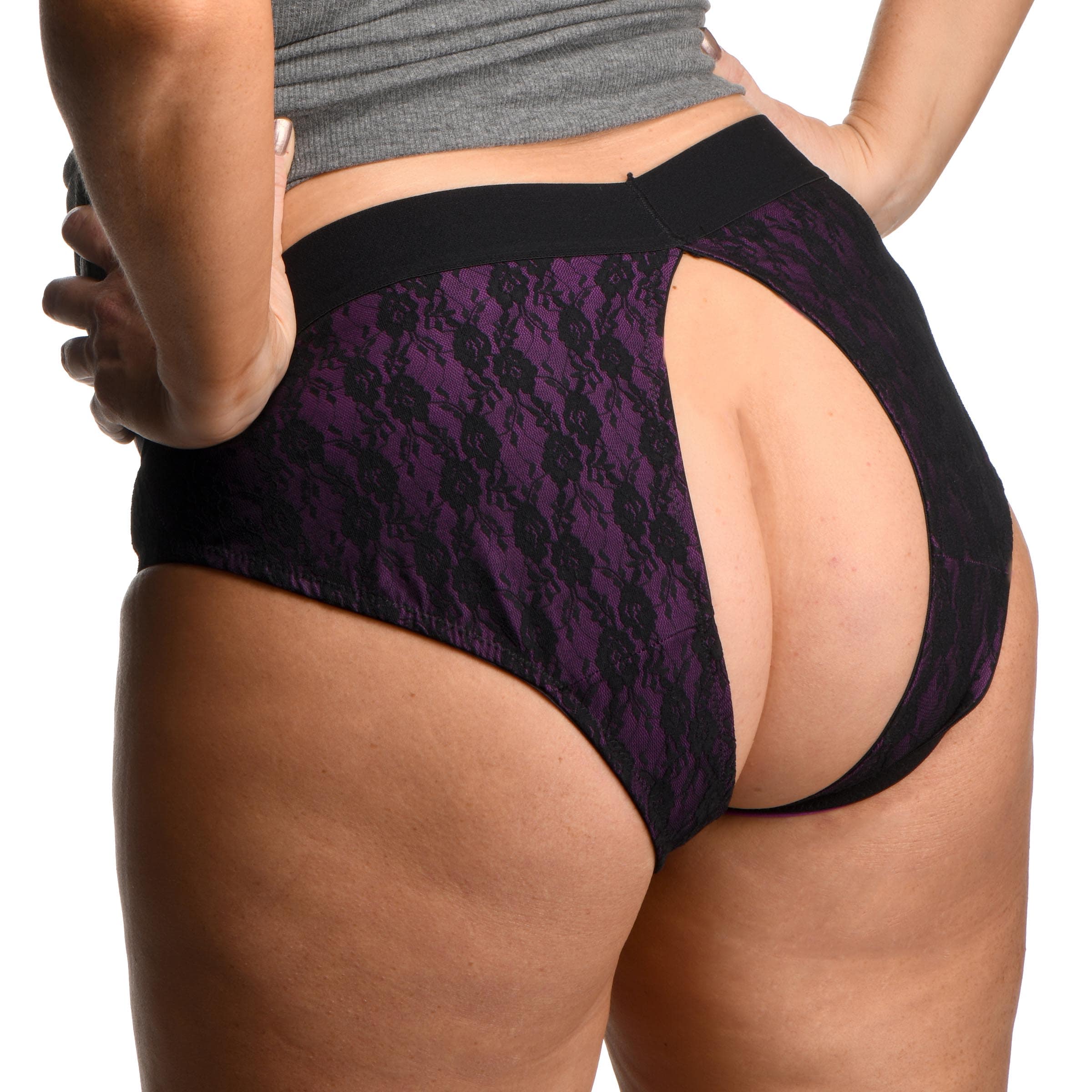 Lace Envy Crotchless Panty Harness - 3XL - Image 4