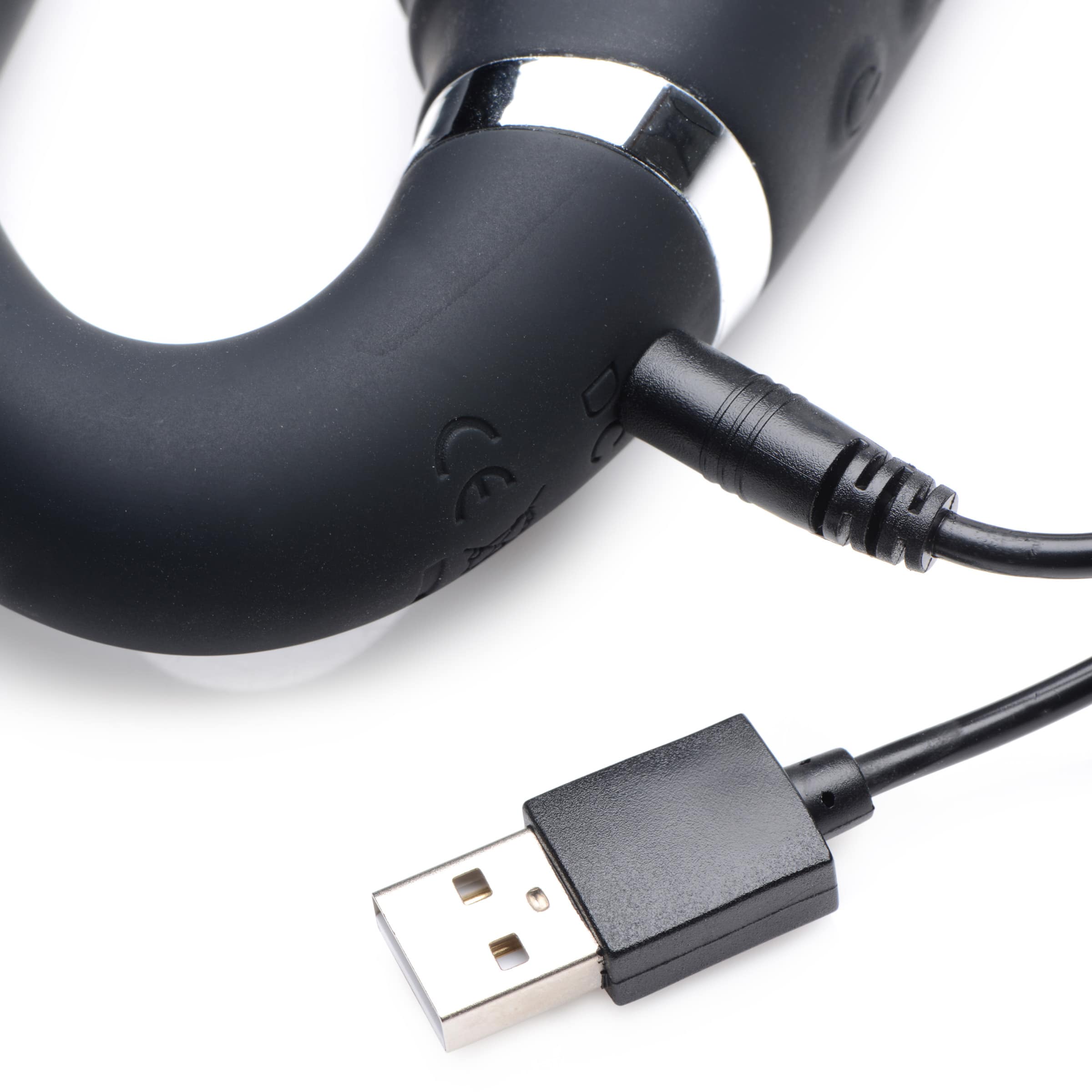 10X Vibrating Silicone Strapless Strap-on - Black - Image 6