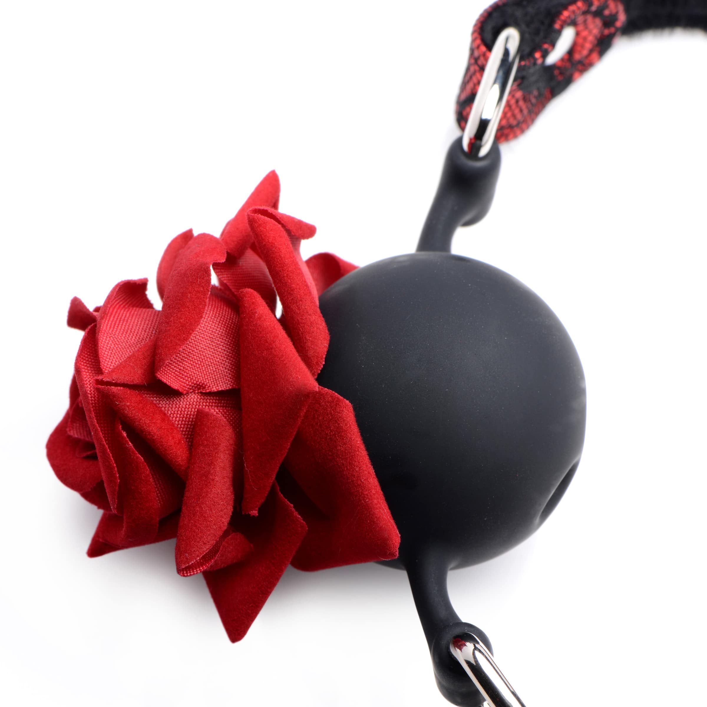 Silicone Ball Gag with Rose - Image 6