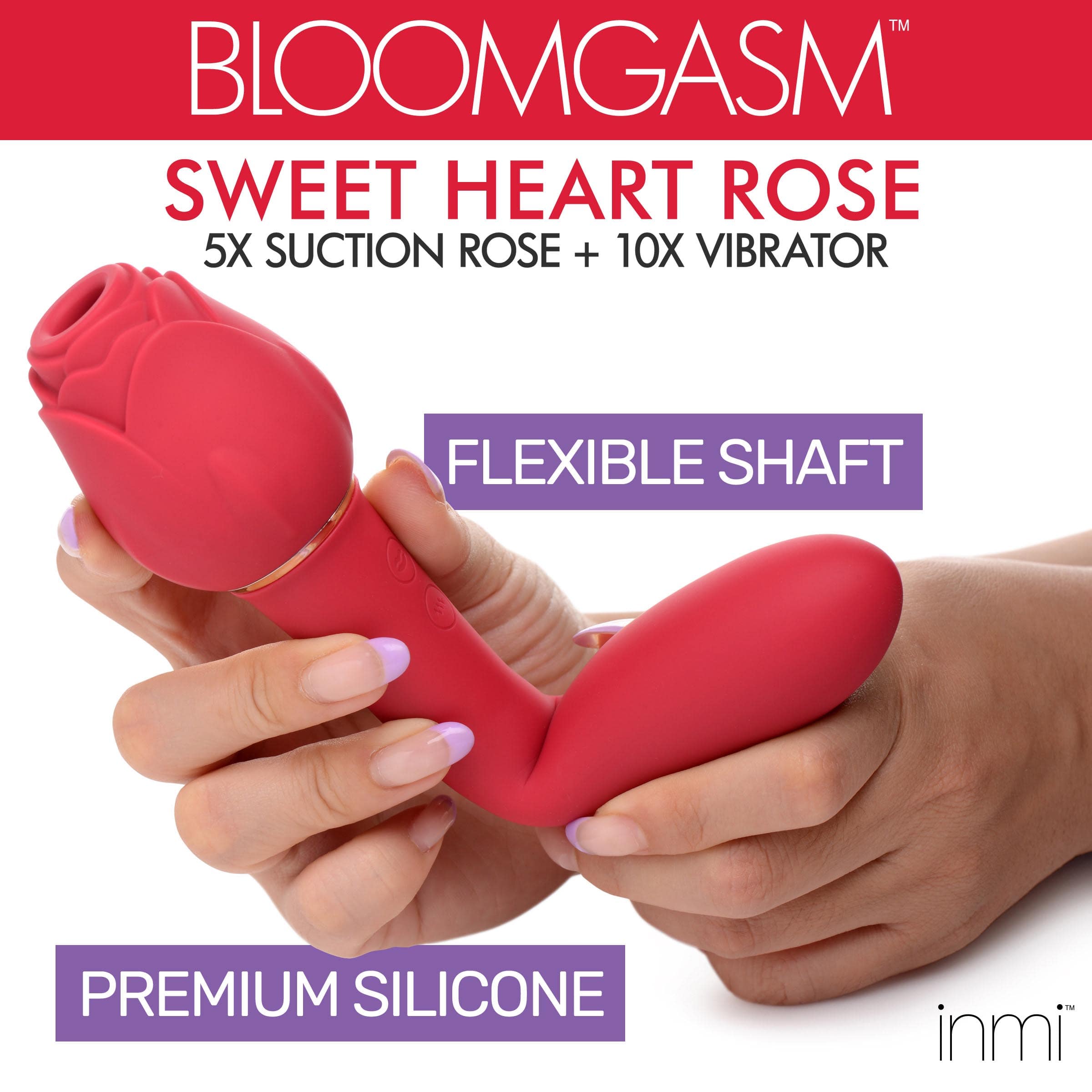Bloomgasm Sweet Heart Rose Clit Suction Vibrator - Image 2