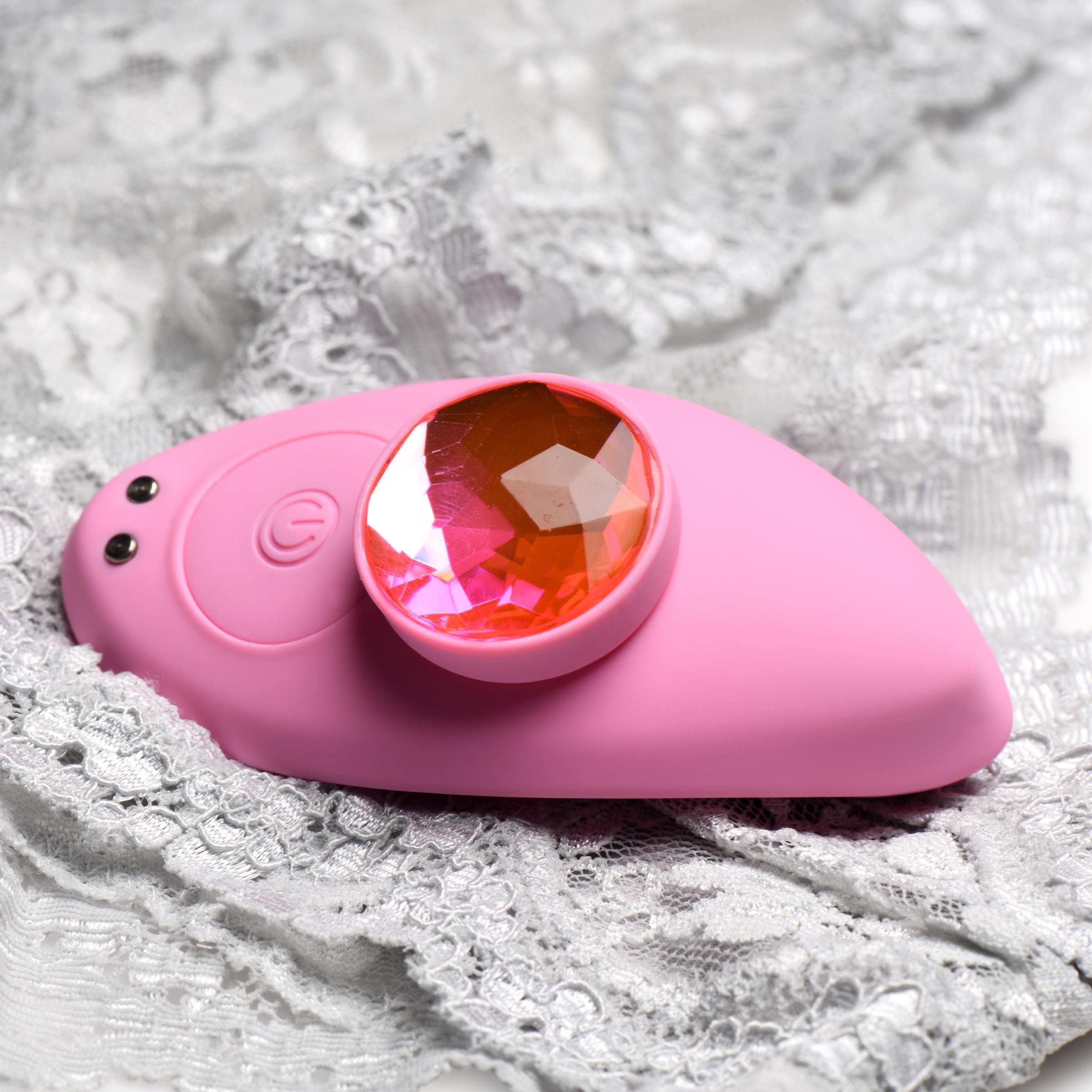 Naughty Knickers Bling Edition Silicone Remote Panty Vibe - Pink - Image 4