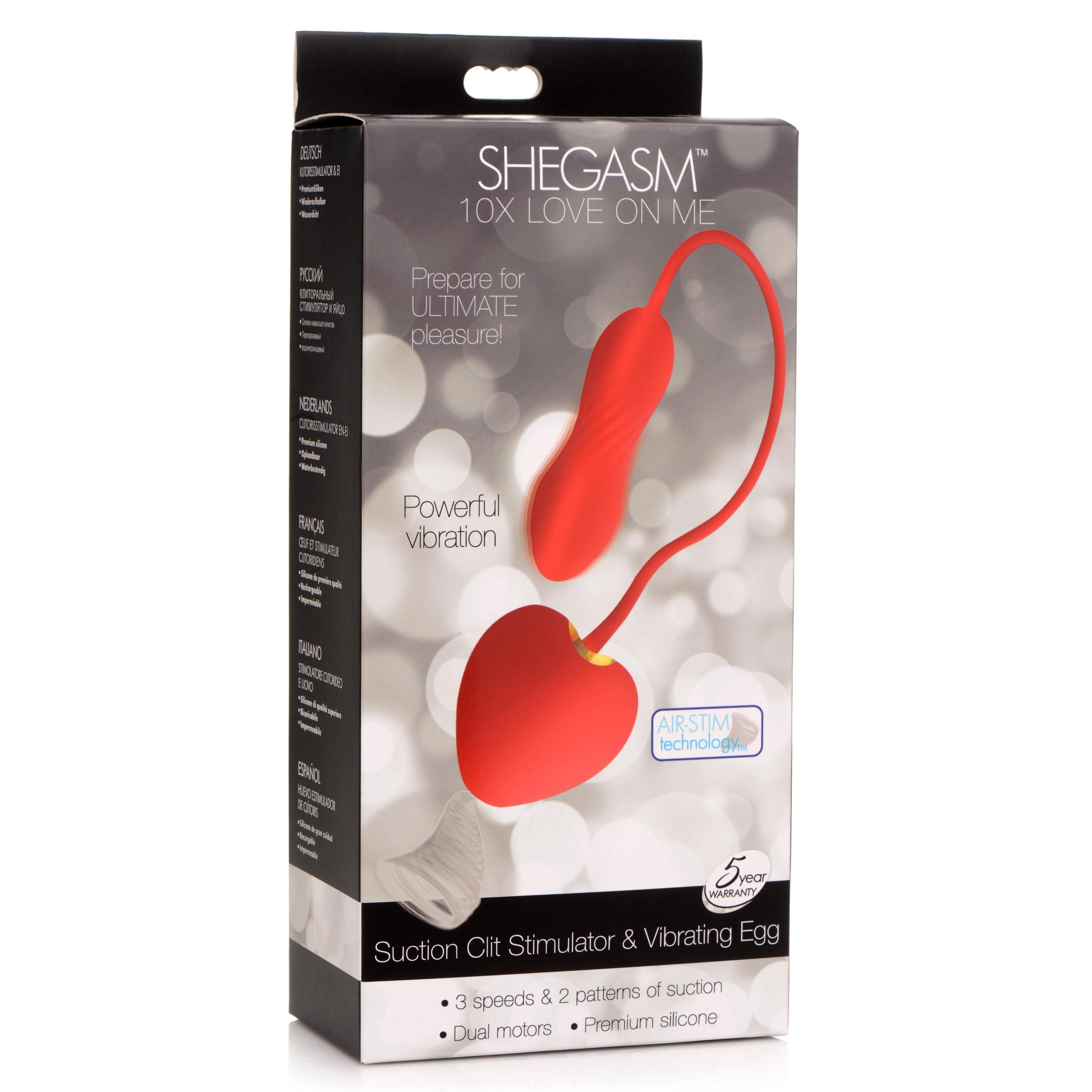 10X Love on Me Suction Clit Stimulator and Vibrating Egg - Image 6