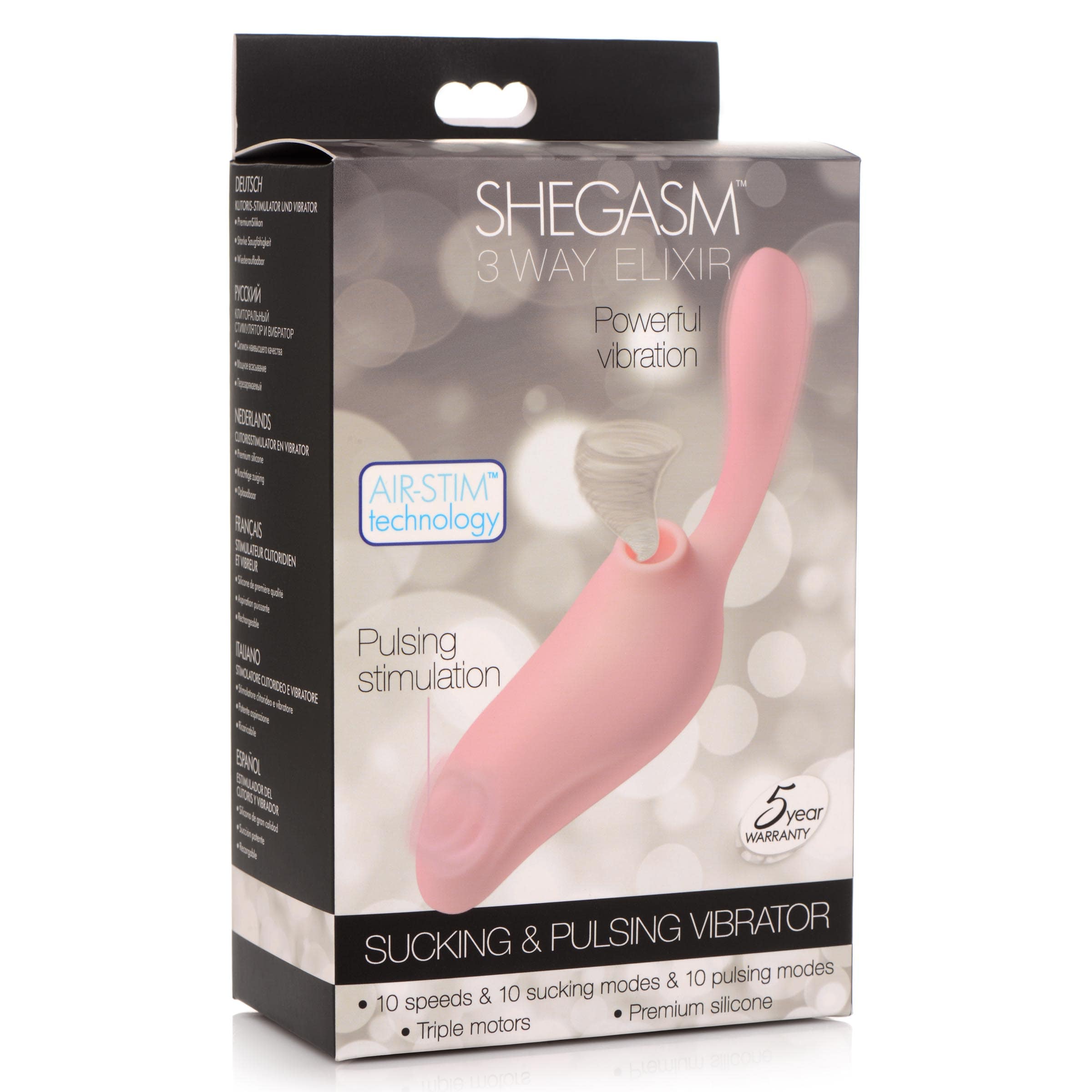 3 Way Elixir Sucking and Pulsing Vibrator - Image 5