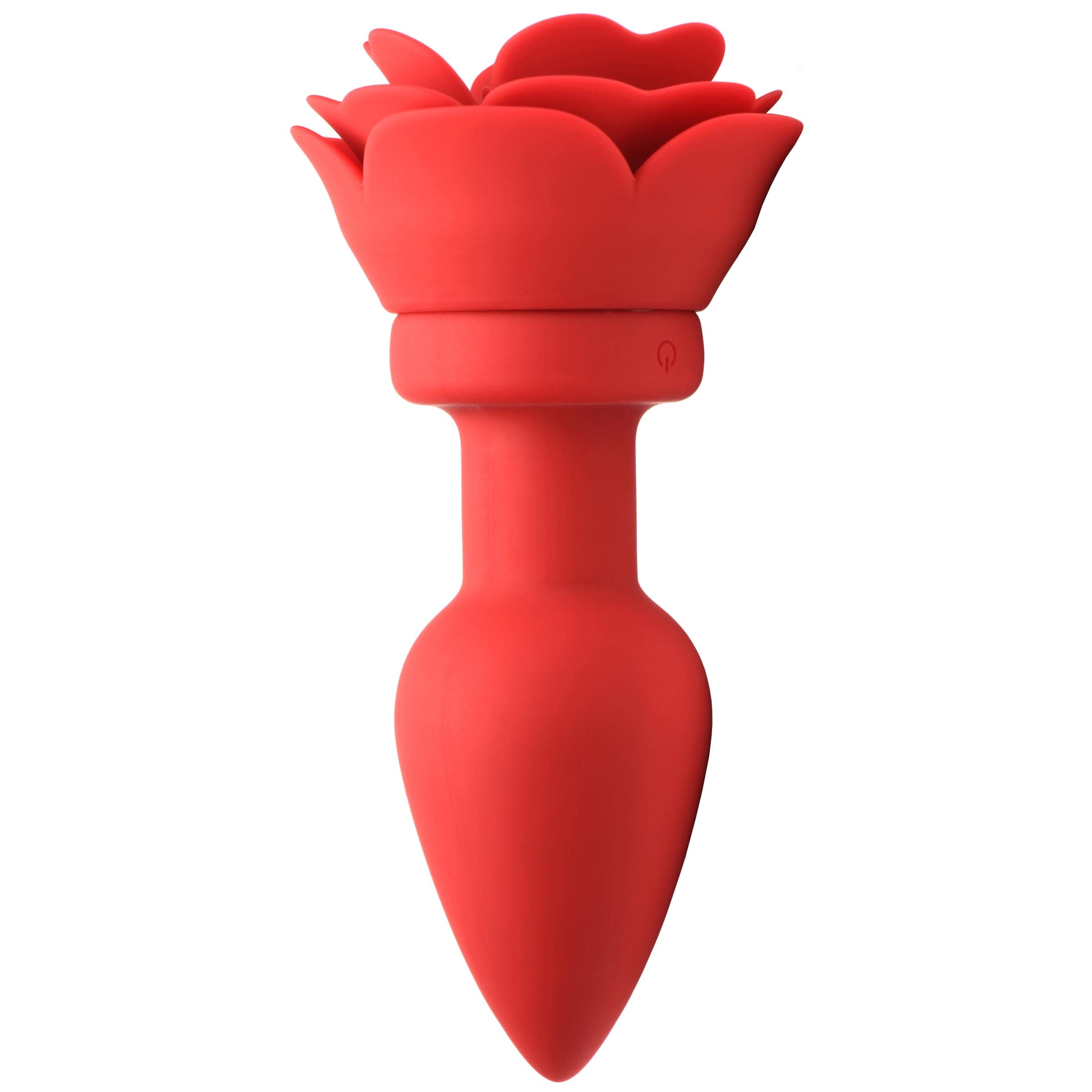 28X Silicone Vibrating Rose Anal Plug with Remote - Large - Image 6