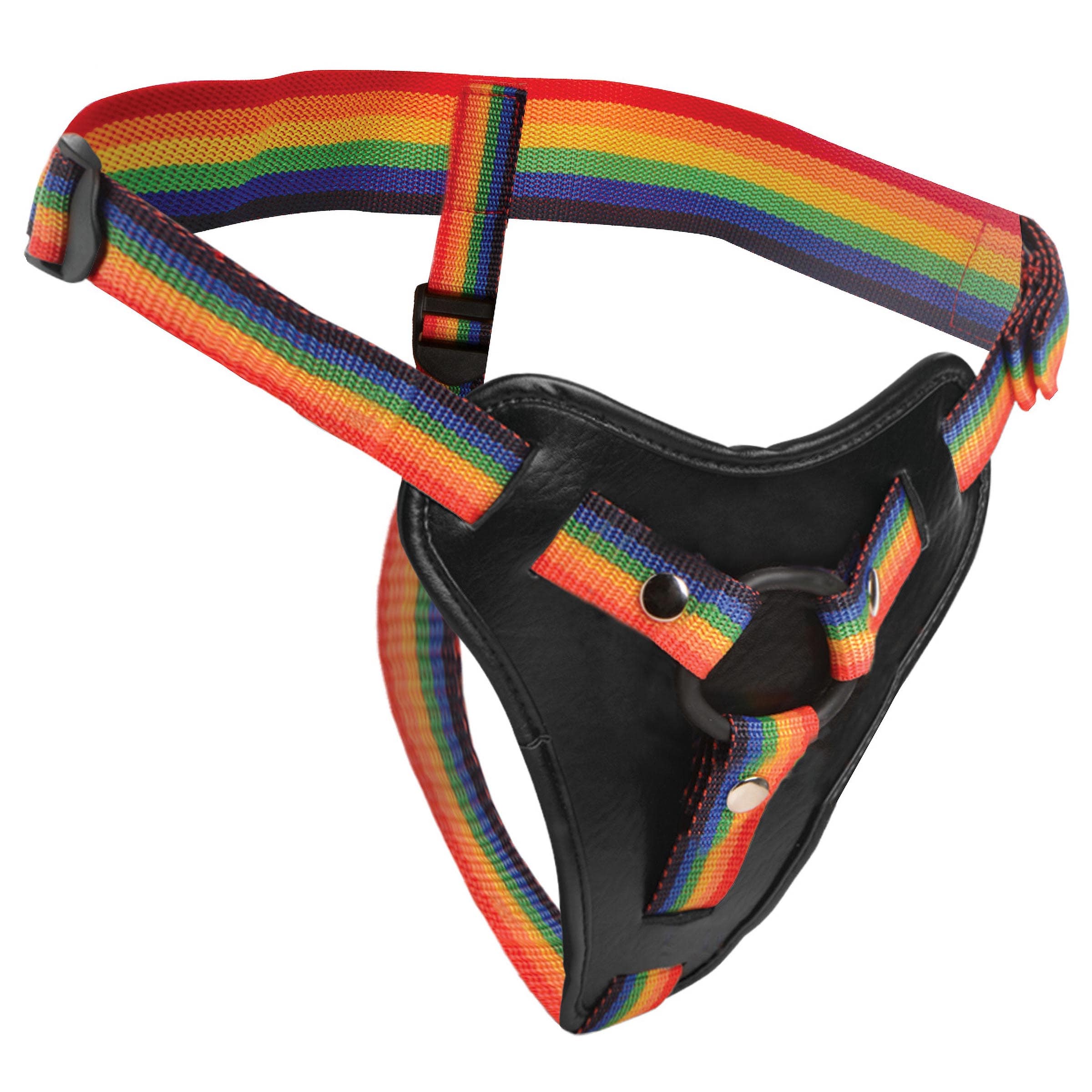 Rainbow Strap On Harness with Silicone O-Rings - Image 6