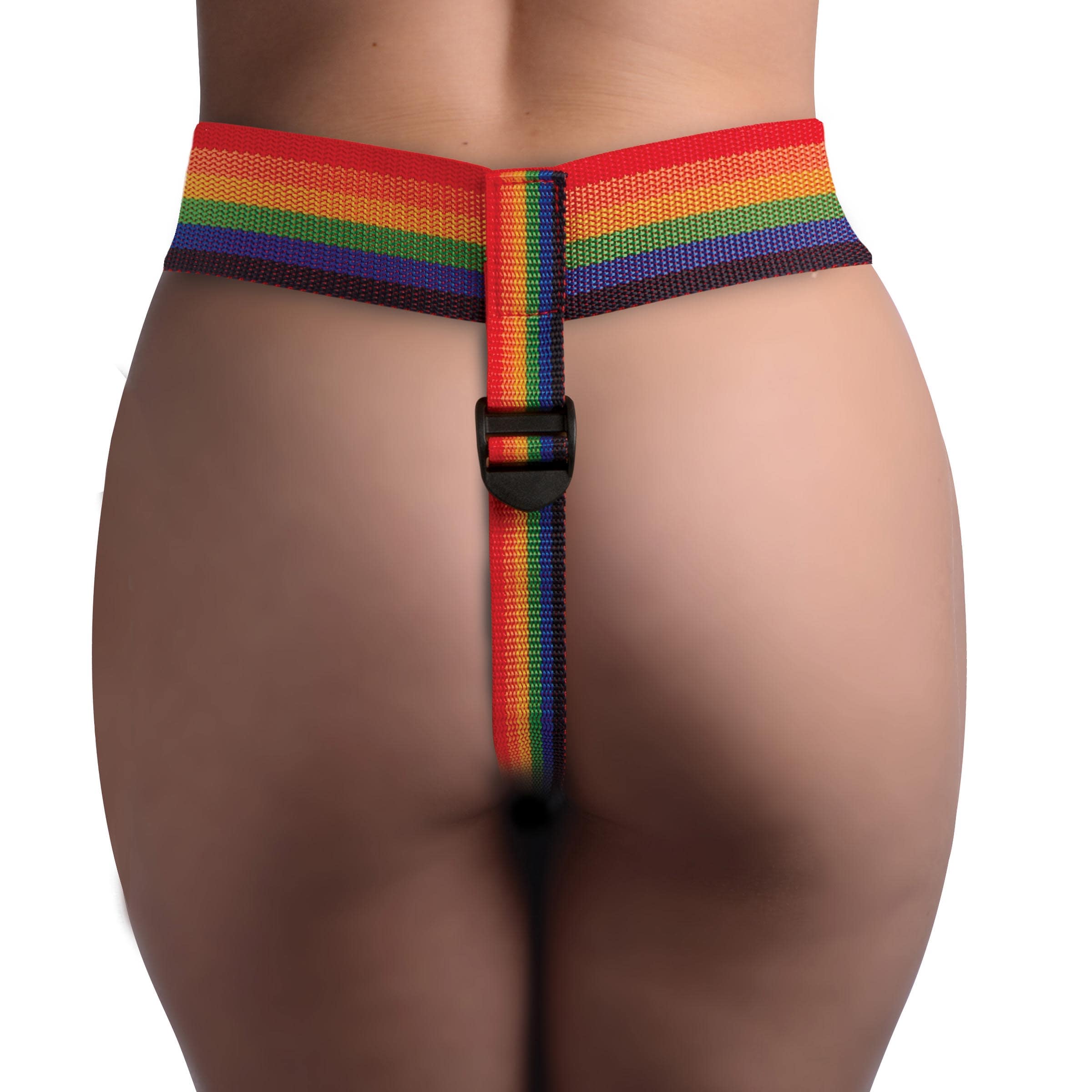 Rainbow Strap On Harness with Silicone O-Rings - Image 3