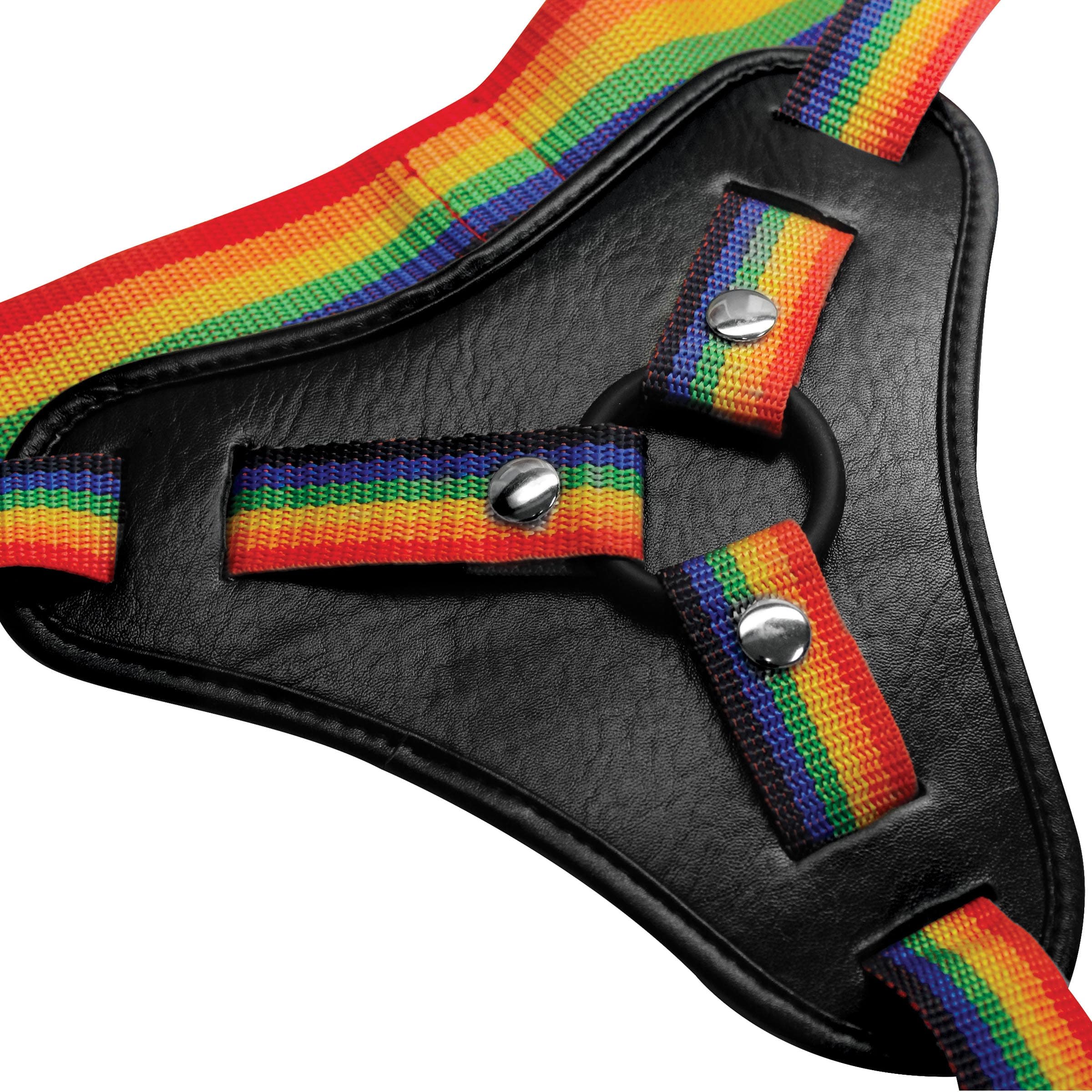 Rainbow Strap On Harness with Silicone O-Rings - Image 7