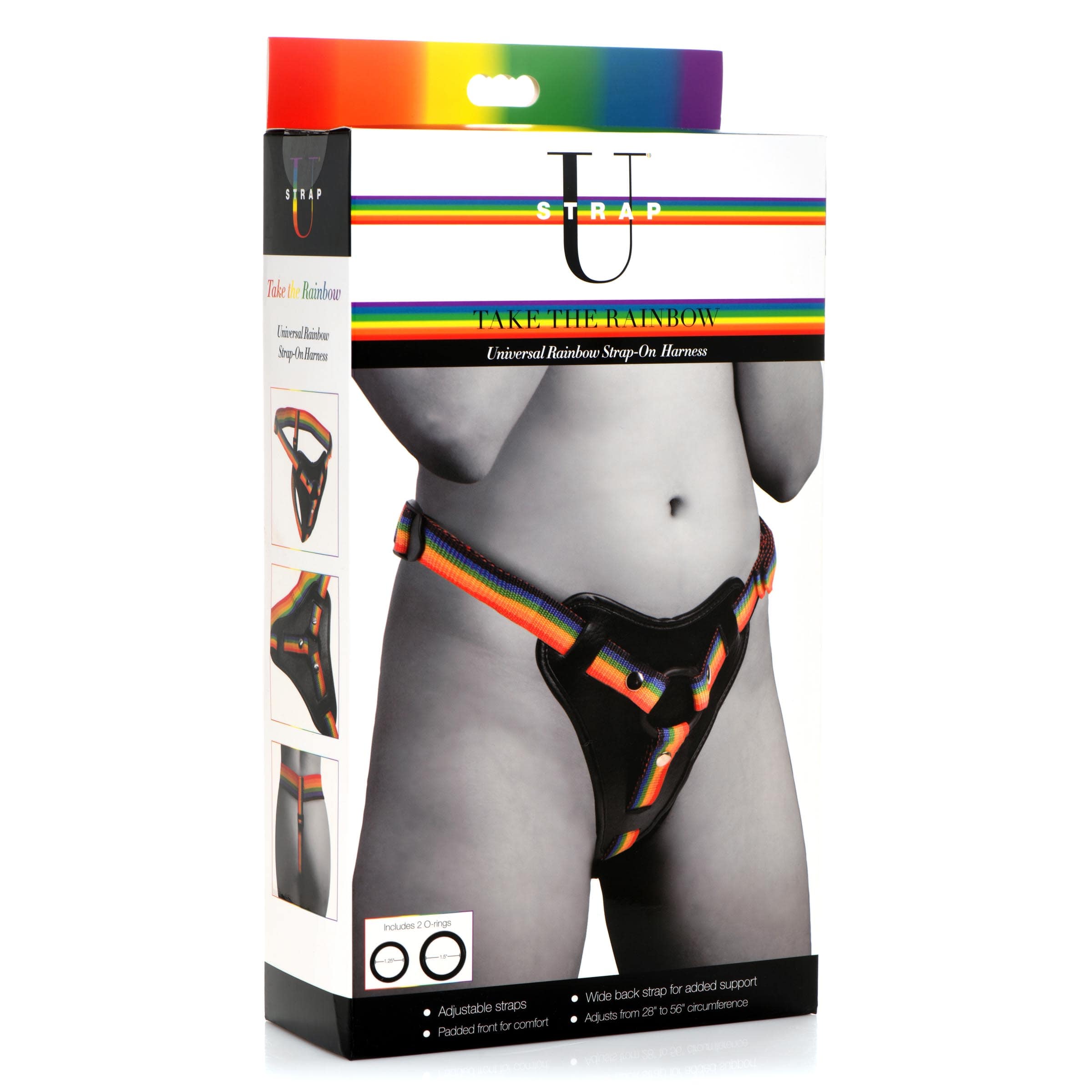 Rainbow Strap On Harness with Silicone O-Rings - Image 8