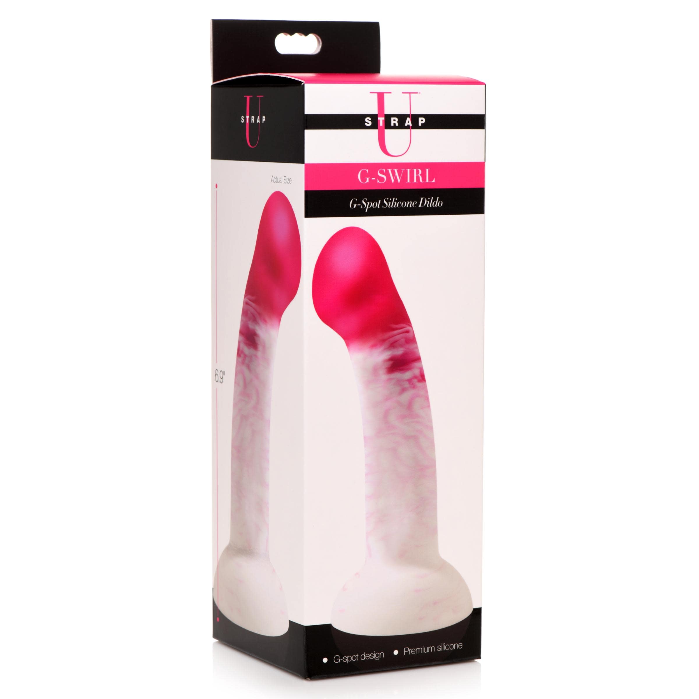 G-Swirl G-Spot Silicone Dildo - Pink - Image 8