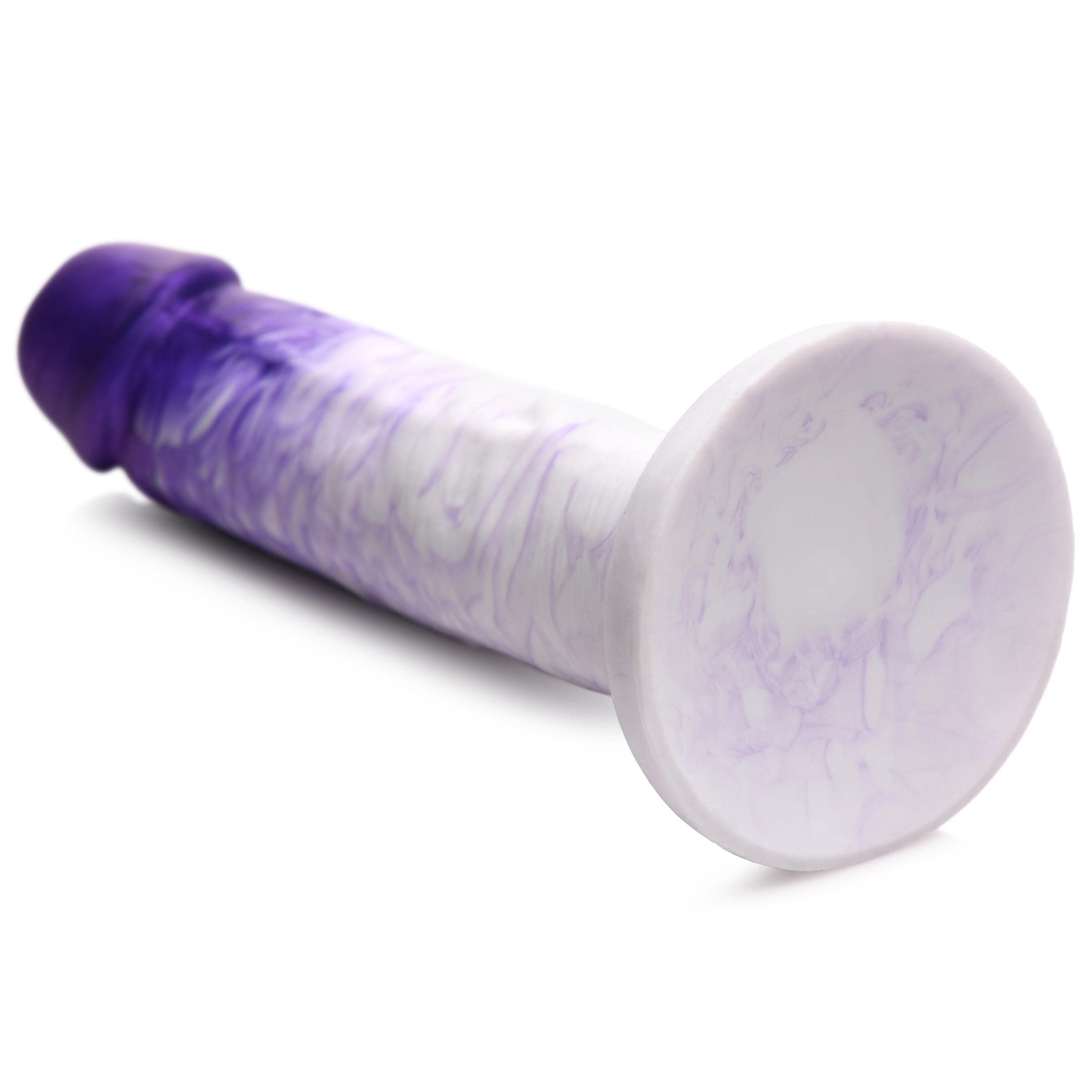 Swirl Realistic Silicone Dildo - Purple - Image 6