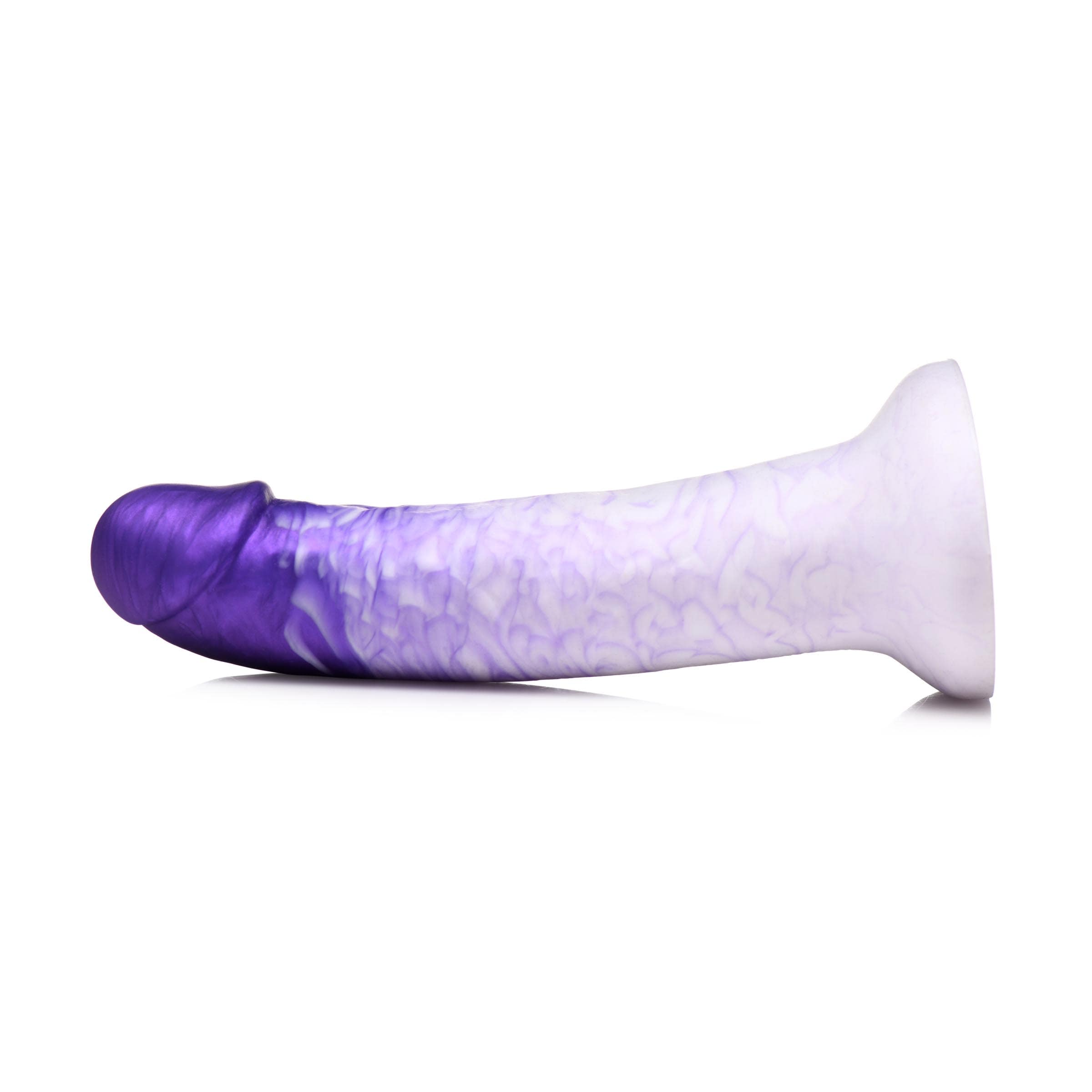 Swirl Realistic Silicone Dildo - Purple - Image 4