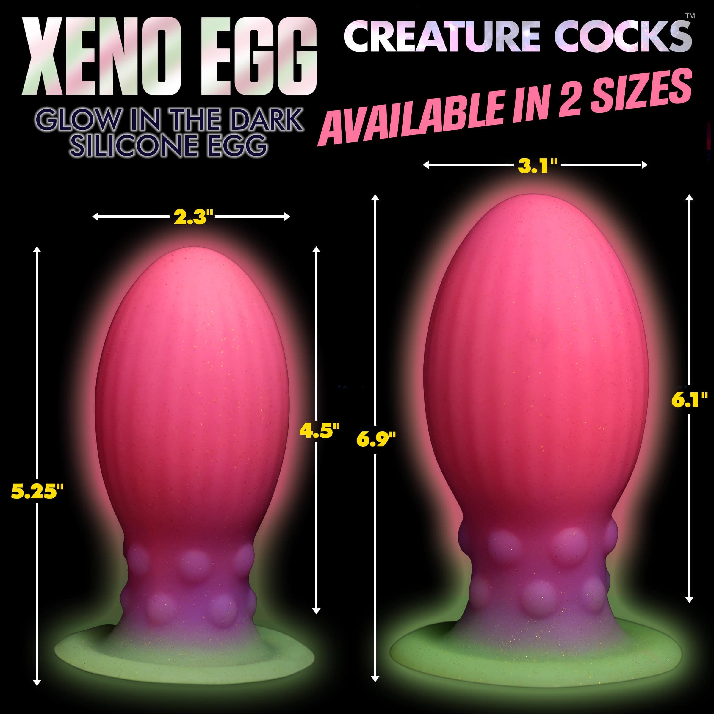 Xeno Egg Glow in the Dark Silicone Egg - Large - Image 4