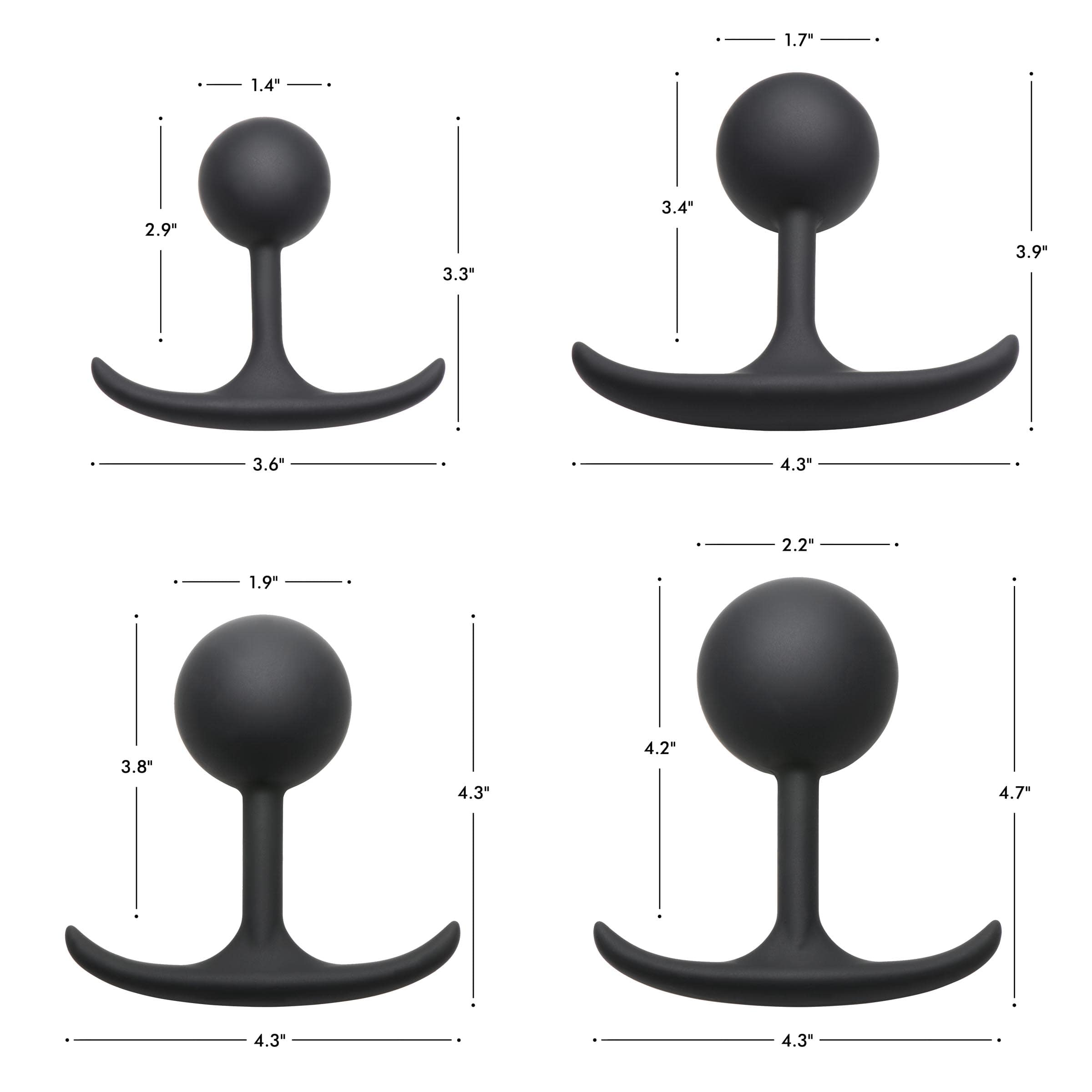Premium Silicone Weighted Anal Plug - Large - Image 4