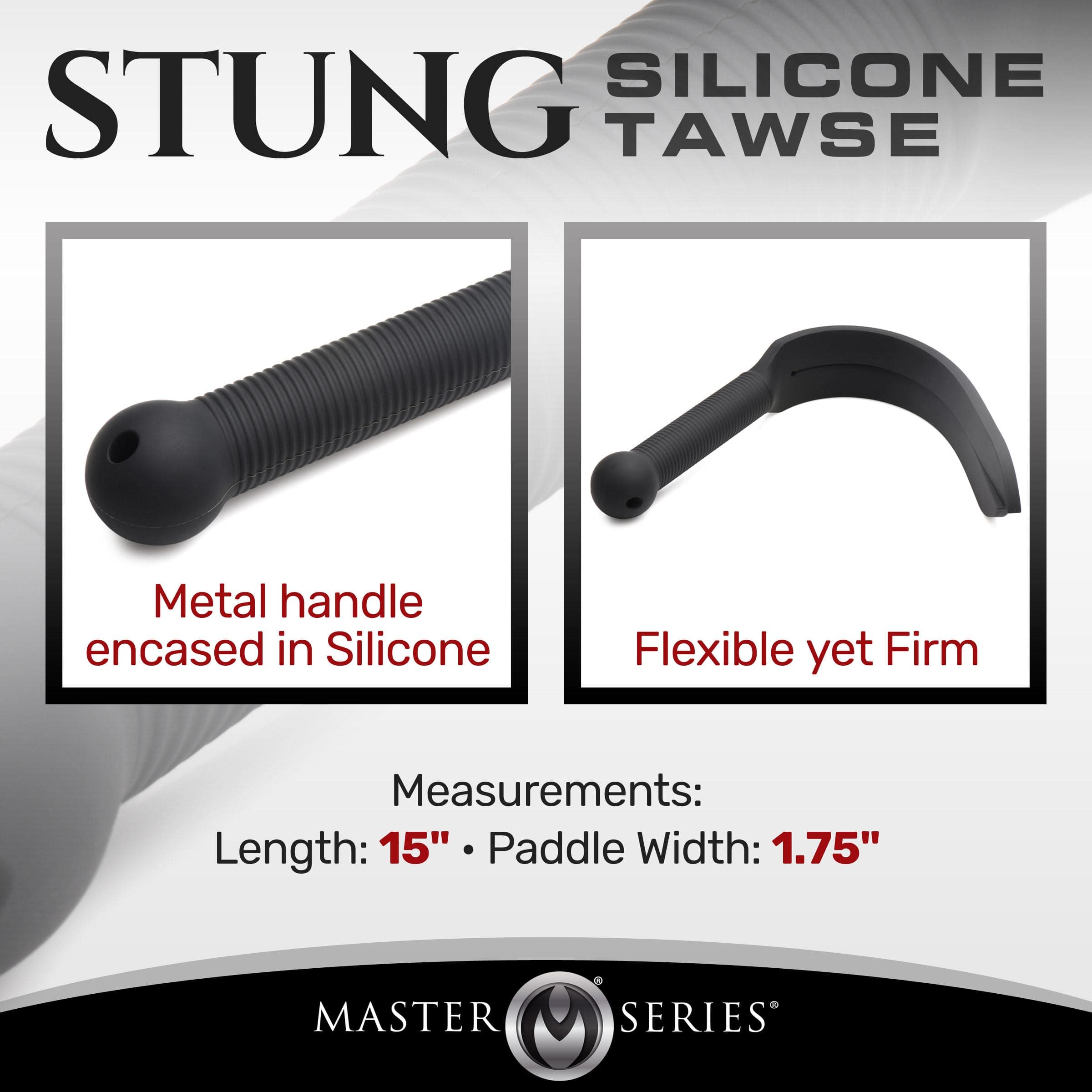 Stung Silicone Tawse - Black - Image 3