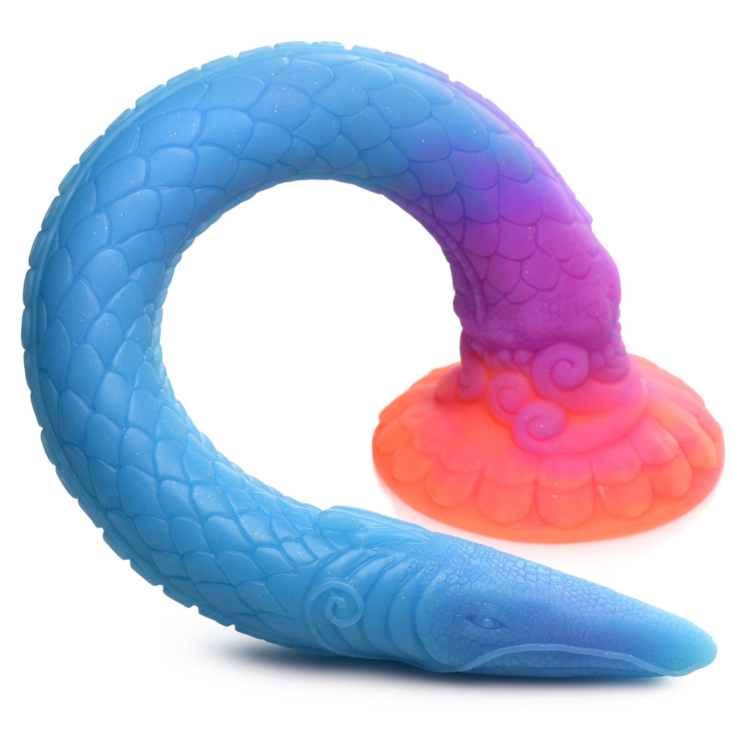 Makara Glow-in-the-Dark Silicone Snake Dildo - Image 6