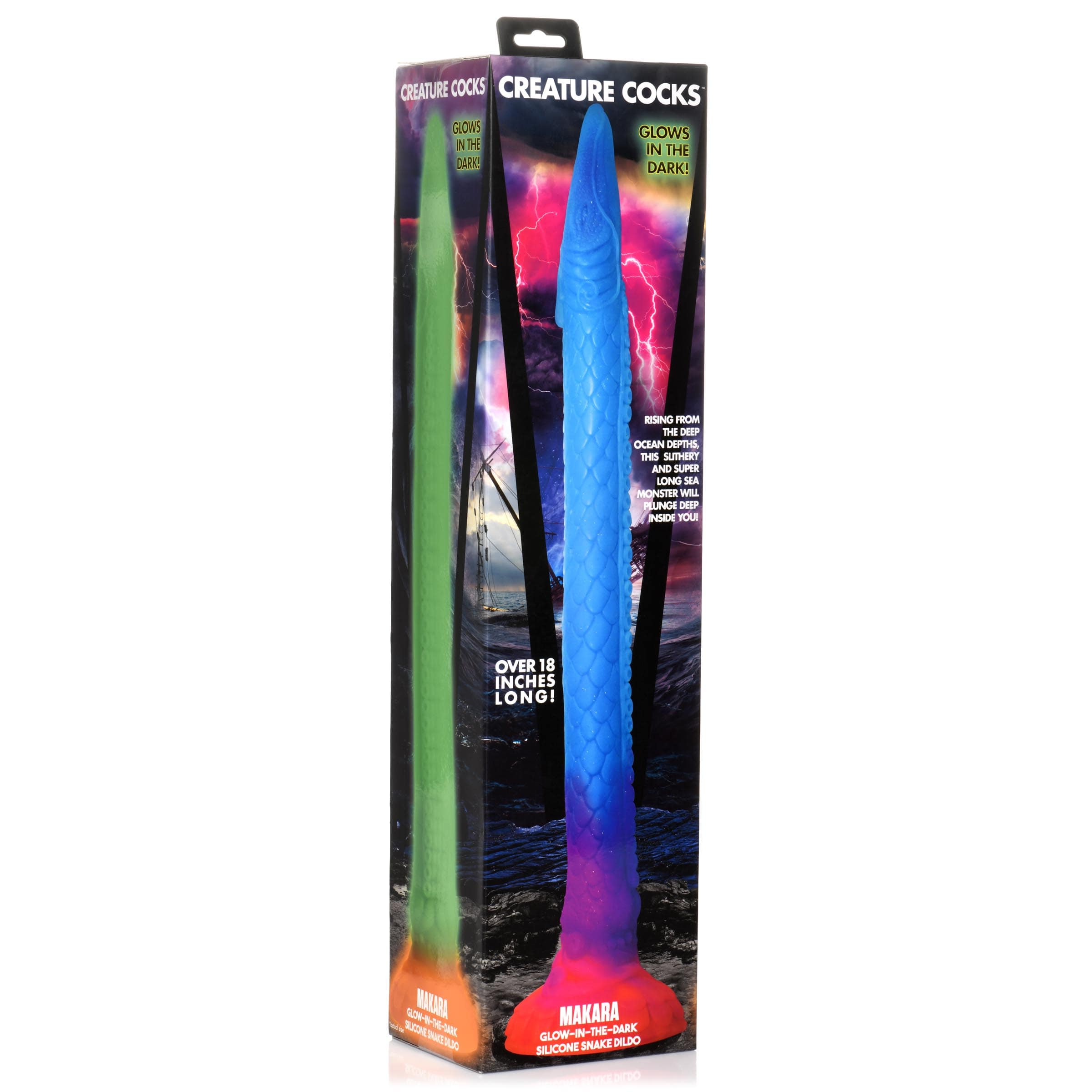 Makara Glow-in-the-Dark Silicone Snake Dildo - Image 7