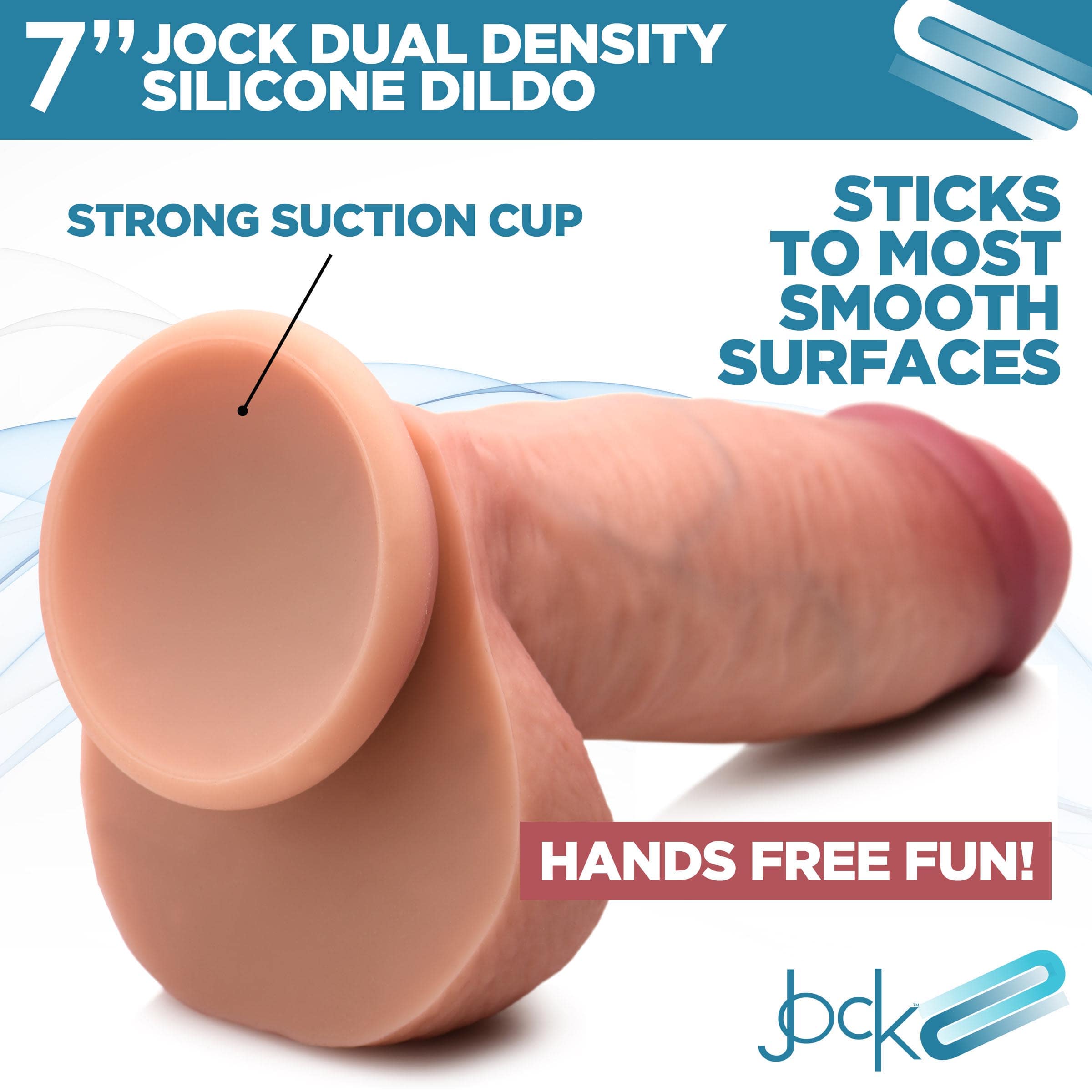 Ultra Realistic Dual Density Silicone Dildo with Balls - 7 Inch - Image 4