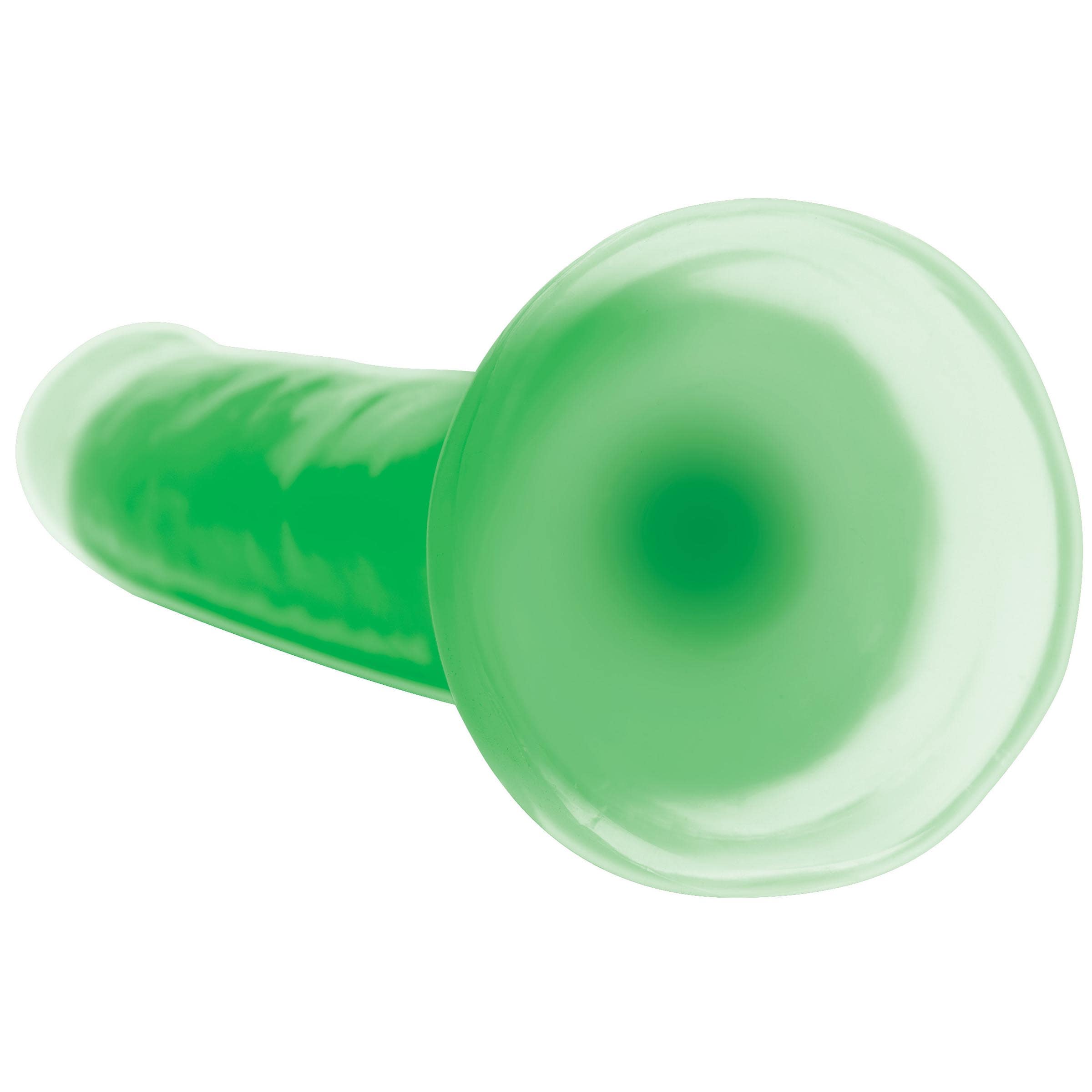 7 Inch Glow-in-the-Dark Silicone Dildo - Green - Image 5