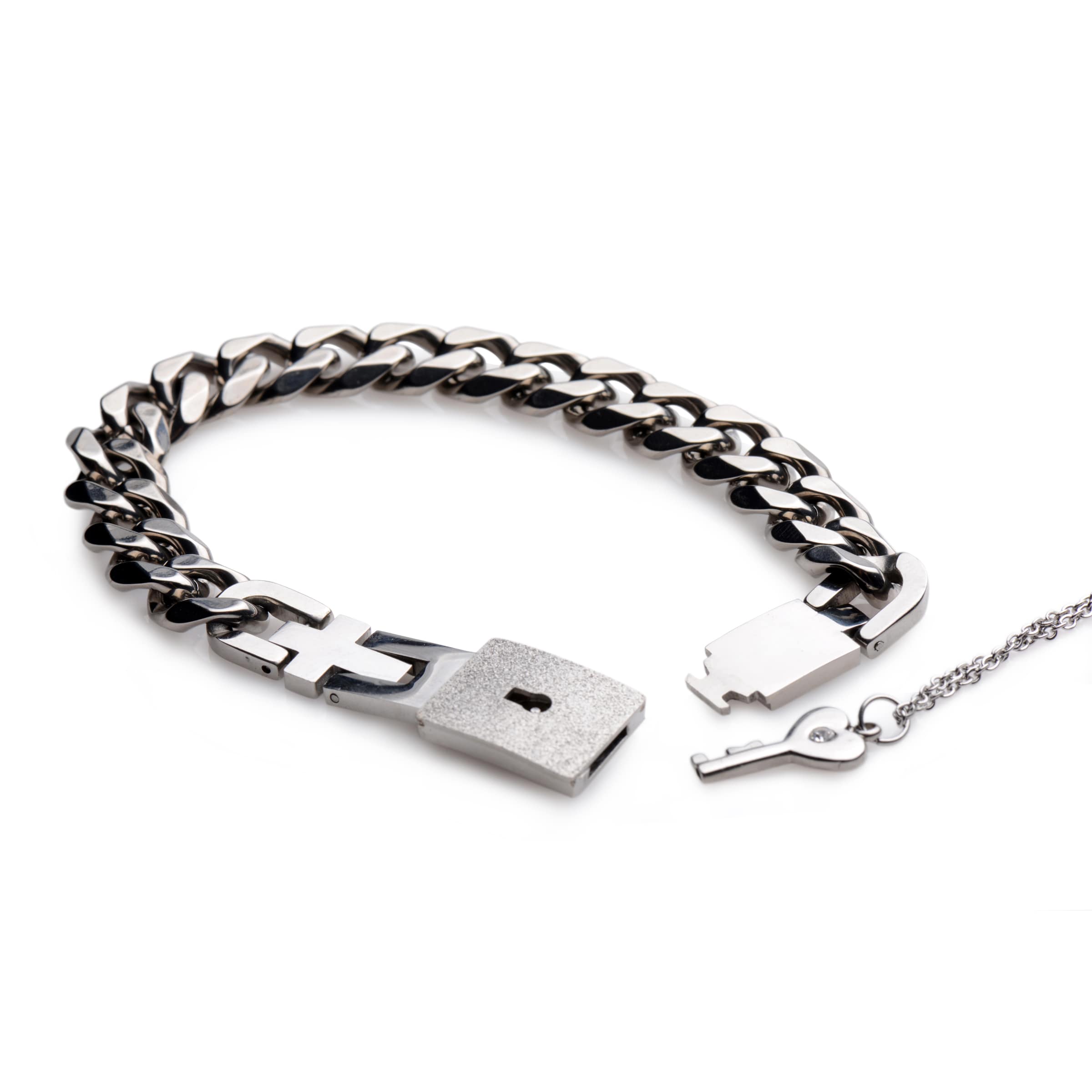 Chained Locking Bracelet and Key Necklace - Image 4