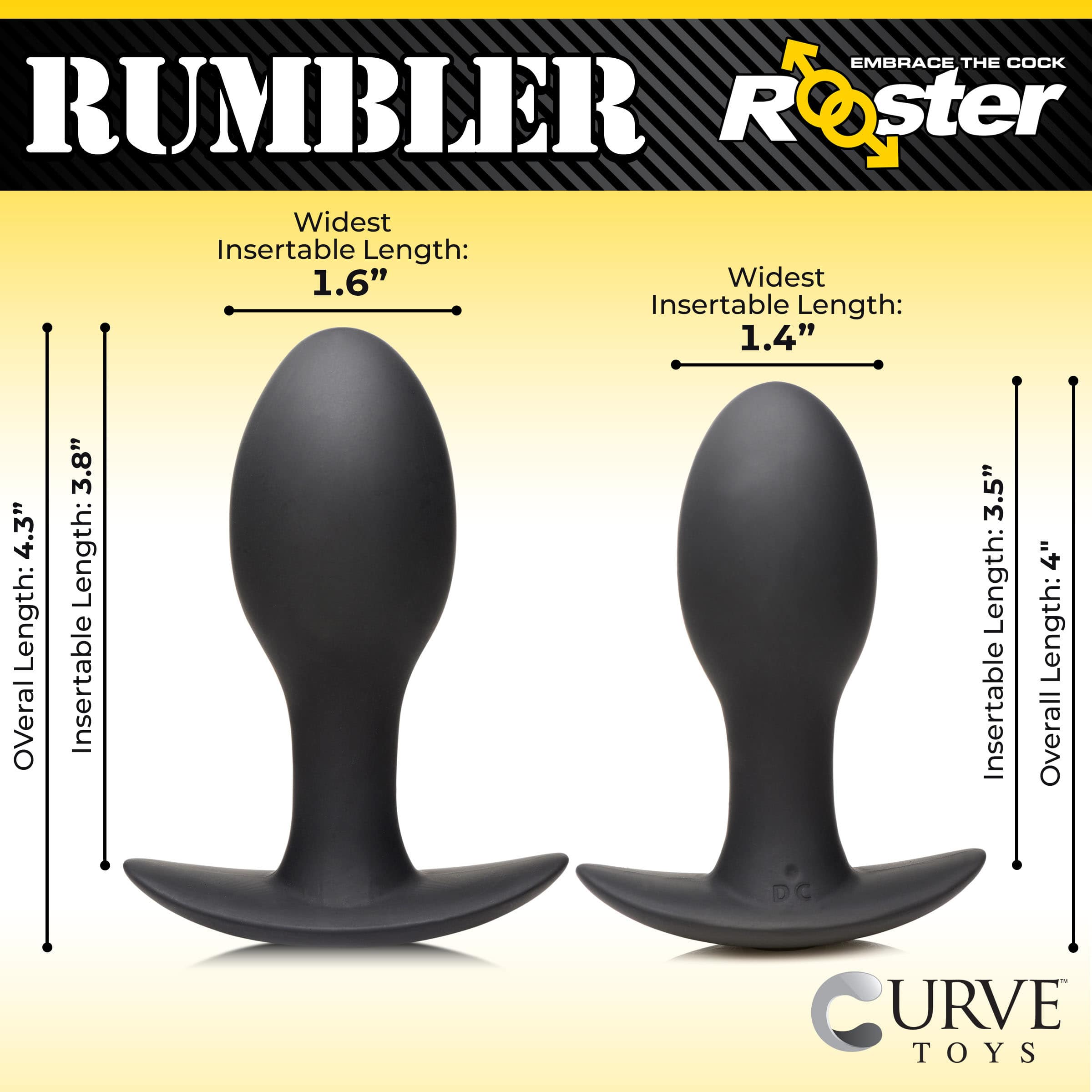 Rumbler Vibrating Silicone Butt Plug - Large - Image 4