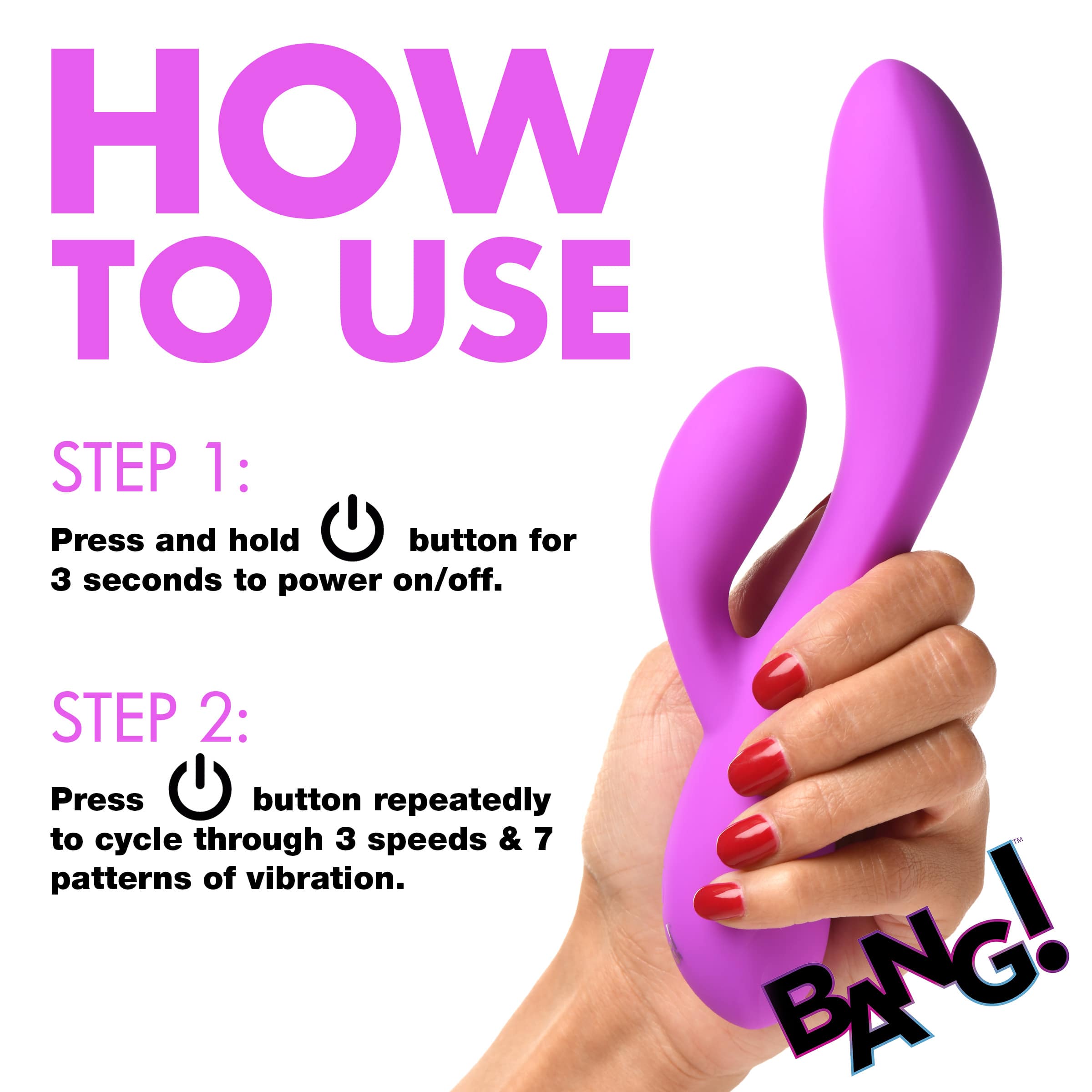 10X Flexible Silicone Rabbit Vibrator - Purple - Image 7