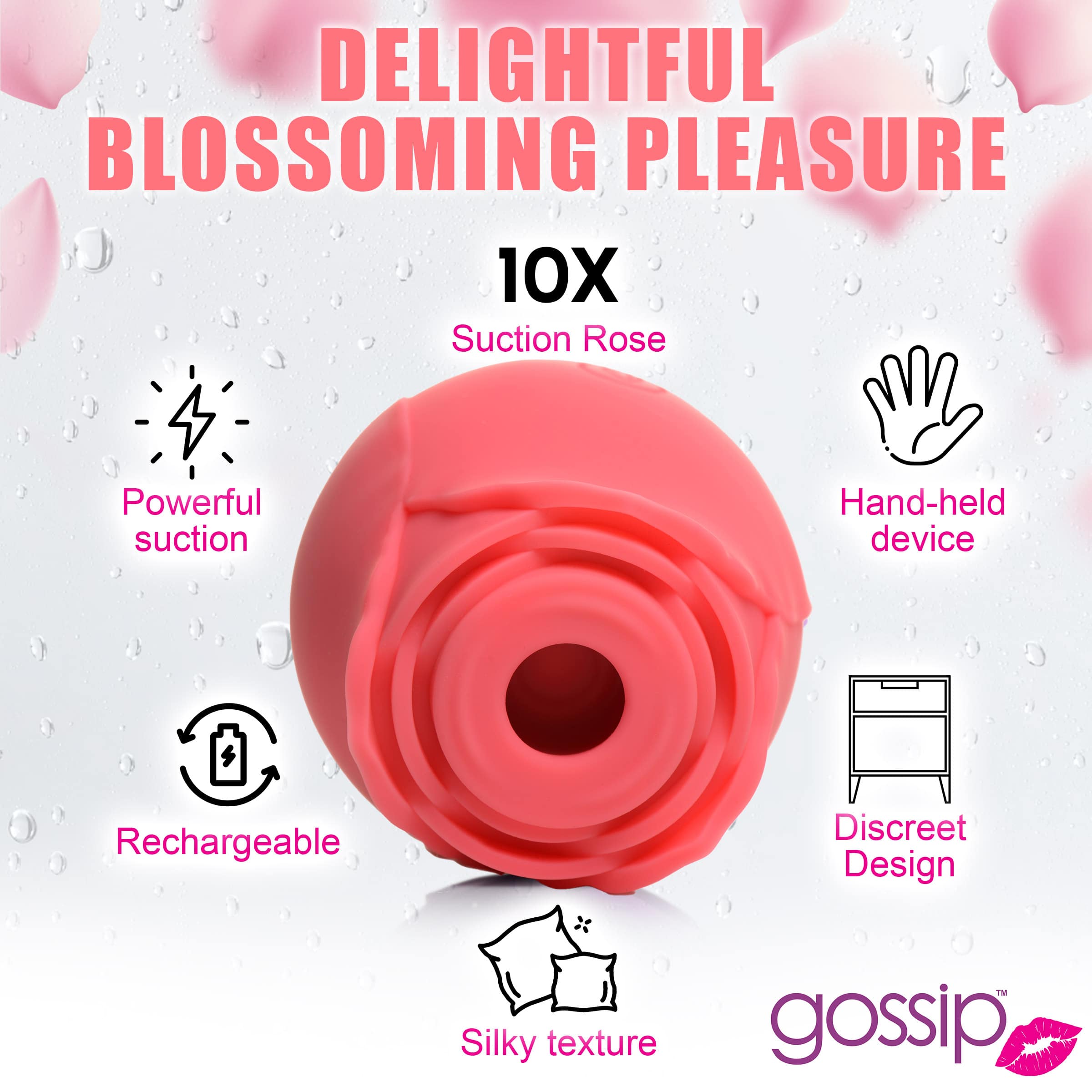 10X Rose Crave Silicone Clitoral Stimulator - Image 5
