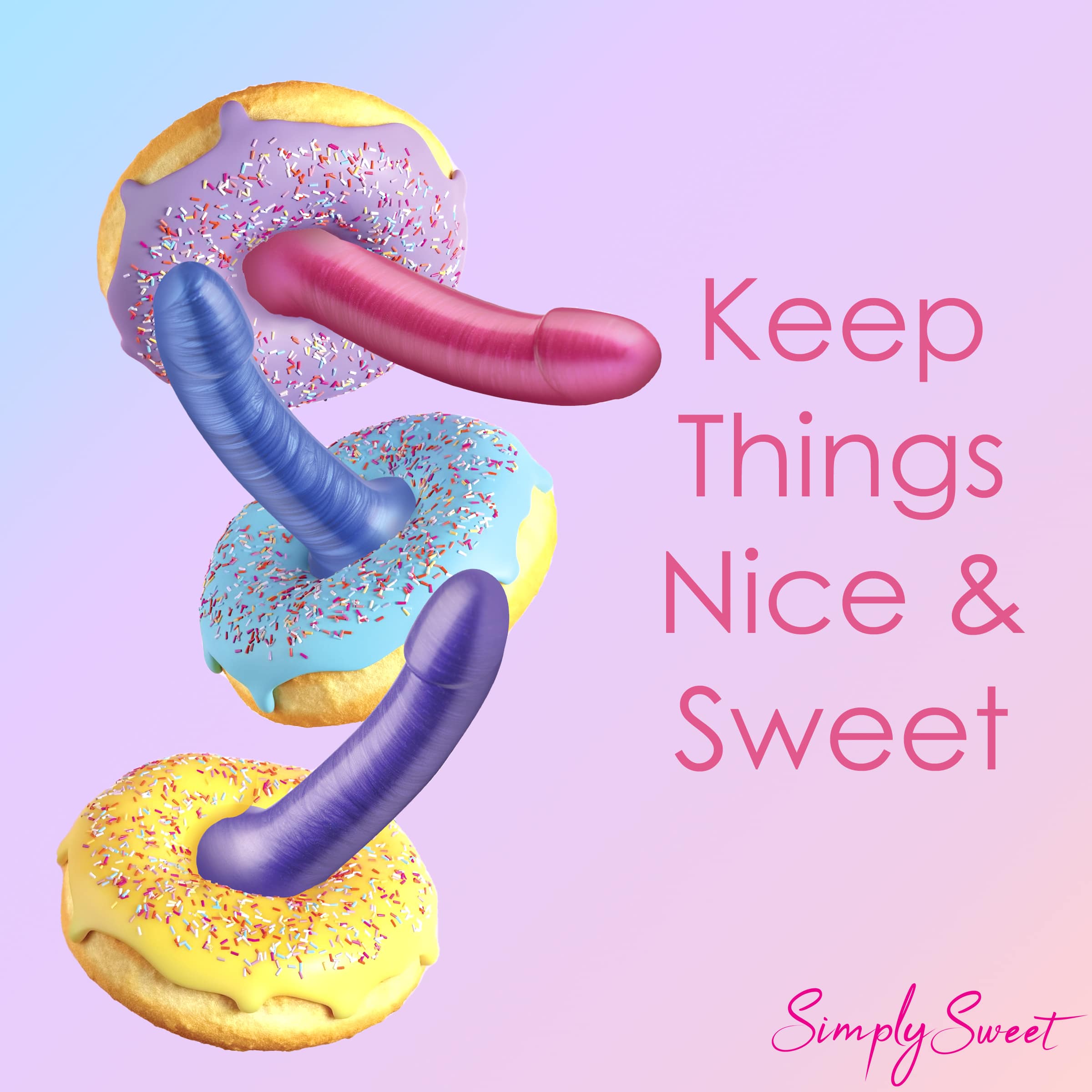 Metallic Silicone 7 Inch Dildo - Pink - Image 3