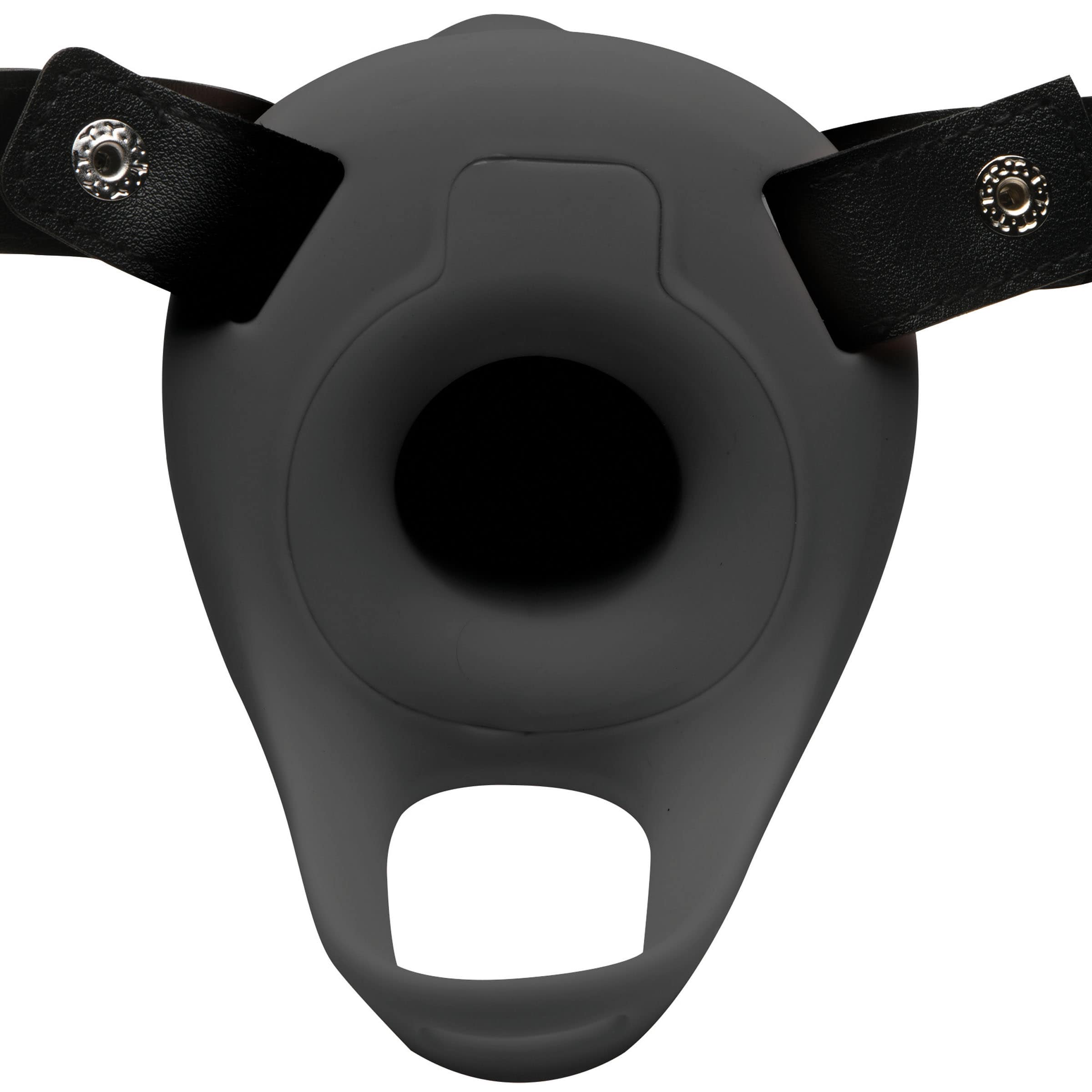 2 Inch Erection 28X Smooth Vibrating Silicone Penis Sheath with Remote - Black - Image 5